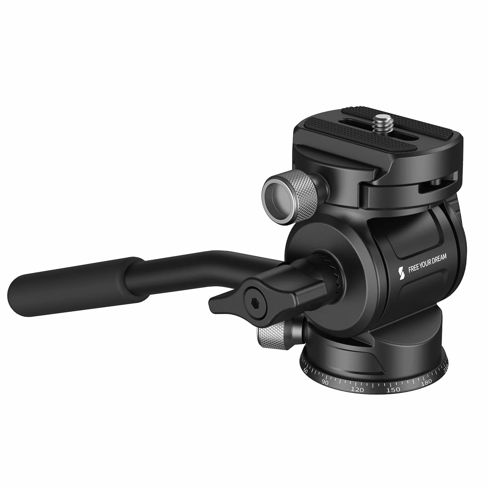 SMALLRIG Tête Vidéo CH3, Tête Fluide pour Trépied, avec Plaque à Dégagement Rapide pour Arca Swiss, Support Pivotant à 360° et Inclinaison à 90°/-70°, Charge Maximale 3 kg/6,6 LB pour Caméra - 4936