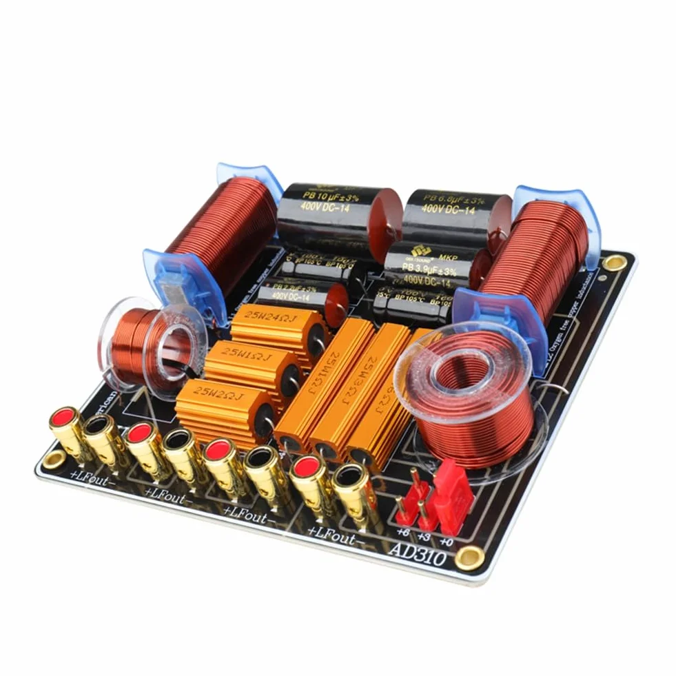 Haut-Parleur Professionnel à Trois Voies 450 W Répartiteur 750 Hz/5 000 Hz Filtre Croisé Audio Scène Home Cinéma