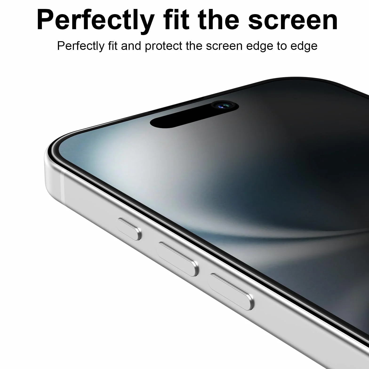 Kit de 3, Verre Trempé Anti-Espion pour iPhone 16, iPhone 15 (6,1 Pouces) Protection écran contre les Rayures - Angle de Confidentialité 28 Degrés Amélioré - Outil d'installation facile inclus (Noir)