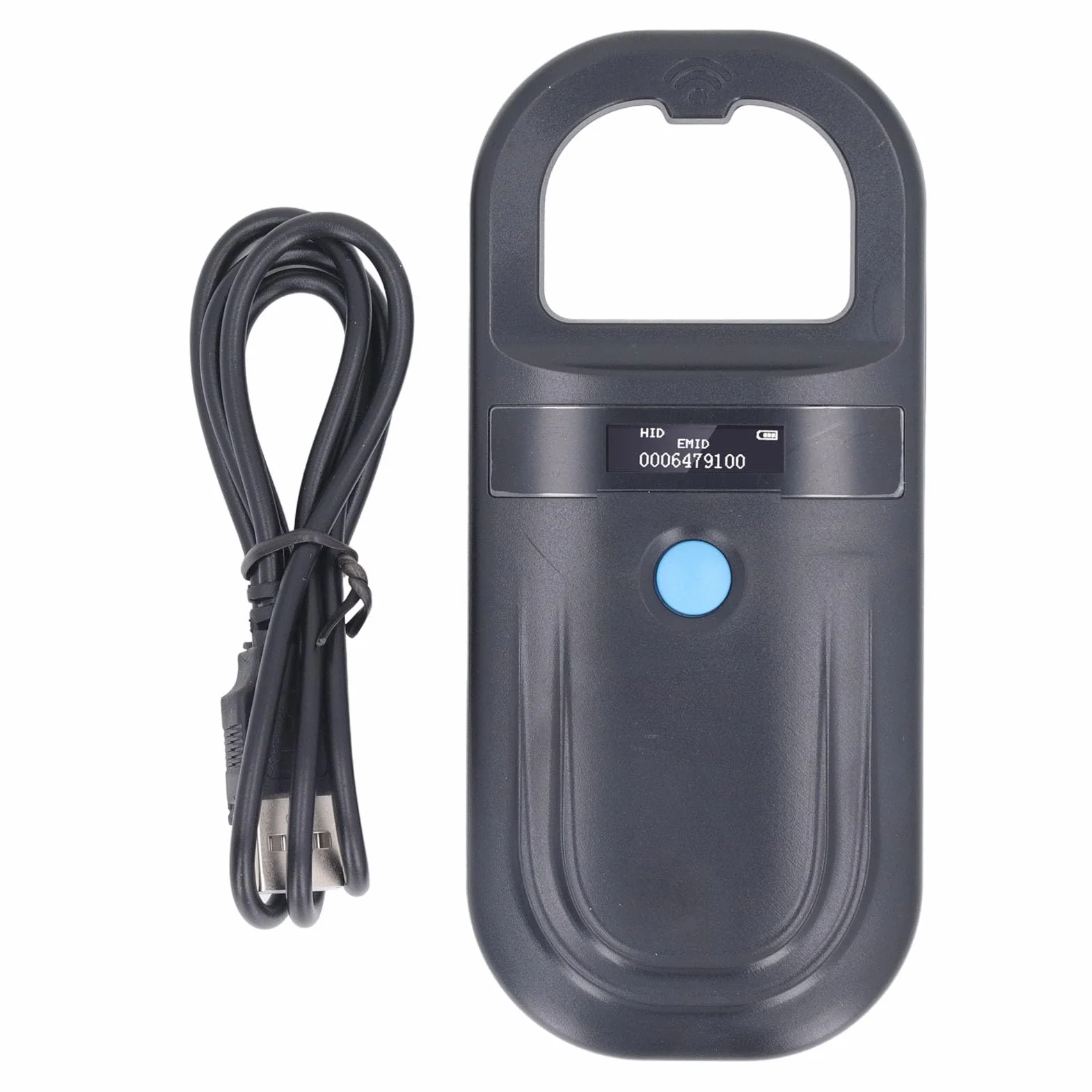 Scanner de Micropuces Animales, Rechargeable FDX B EMID PET TAG CHIP Scanner avec 128 étiquettes, 134.2 KHz, Conception Portable, Lecteur D'identification de Puce pour Animaux