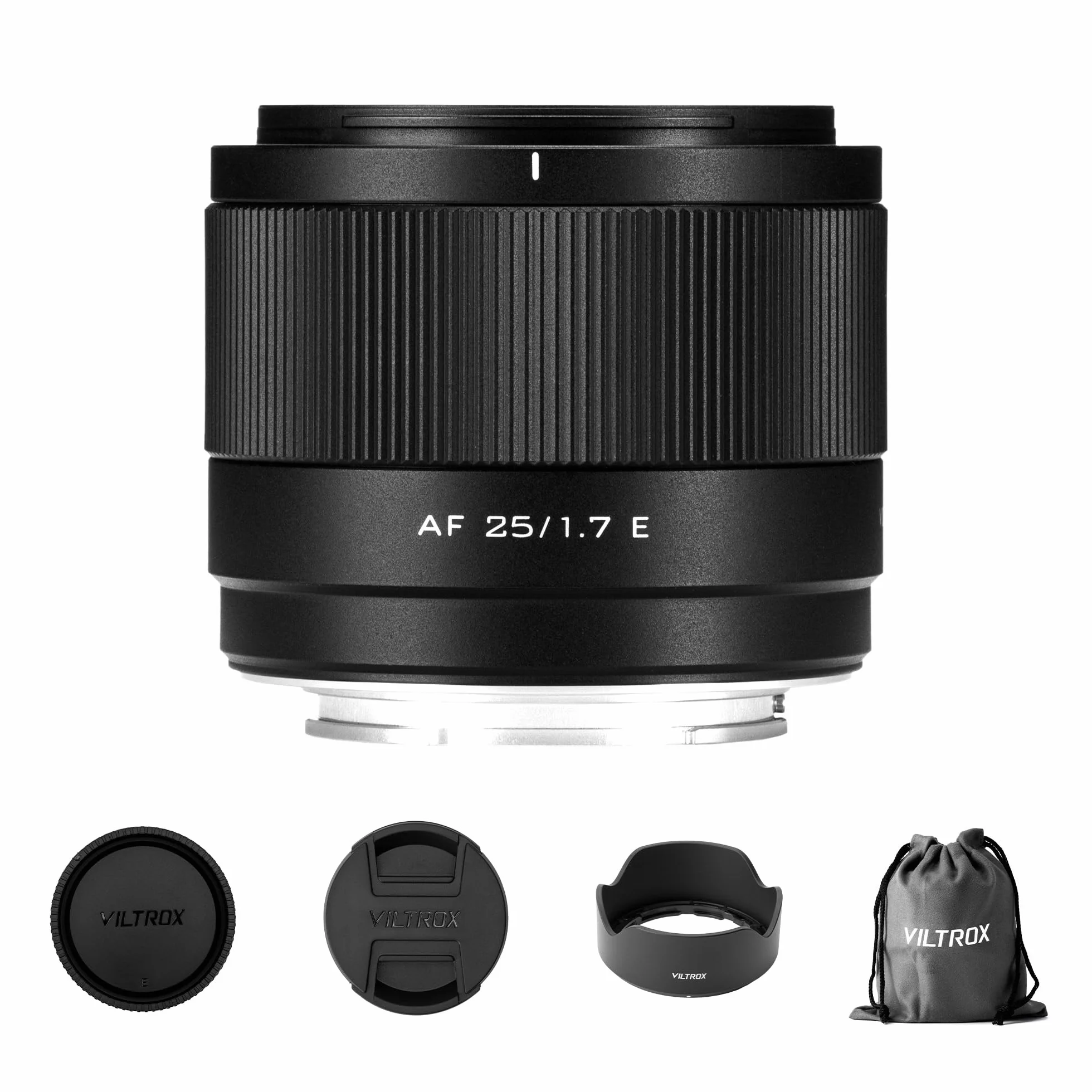 VILTROX Objectif 25 mm f/1.7 F1.7 avec mise au point automatique, grande ouverture, APS-C, objectif de poche Dispo FE, compatible avec les appareils photo Sony E-Mount A6400 A6500 A6600 A6700 ZV-E10