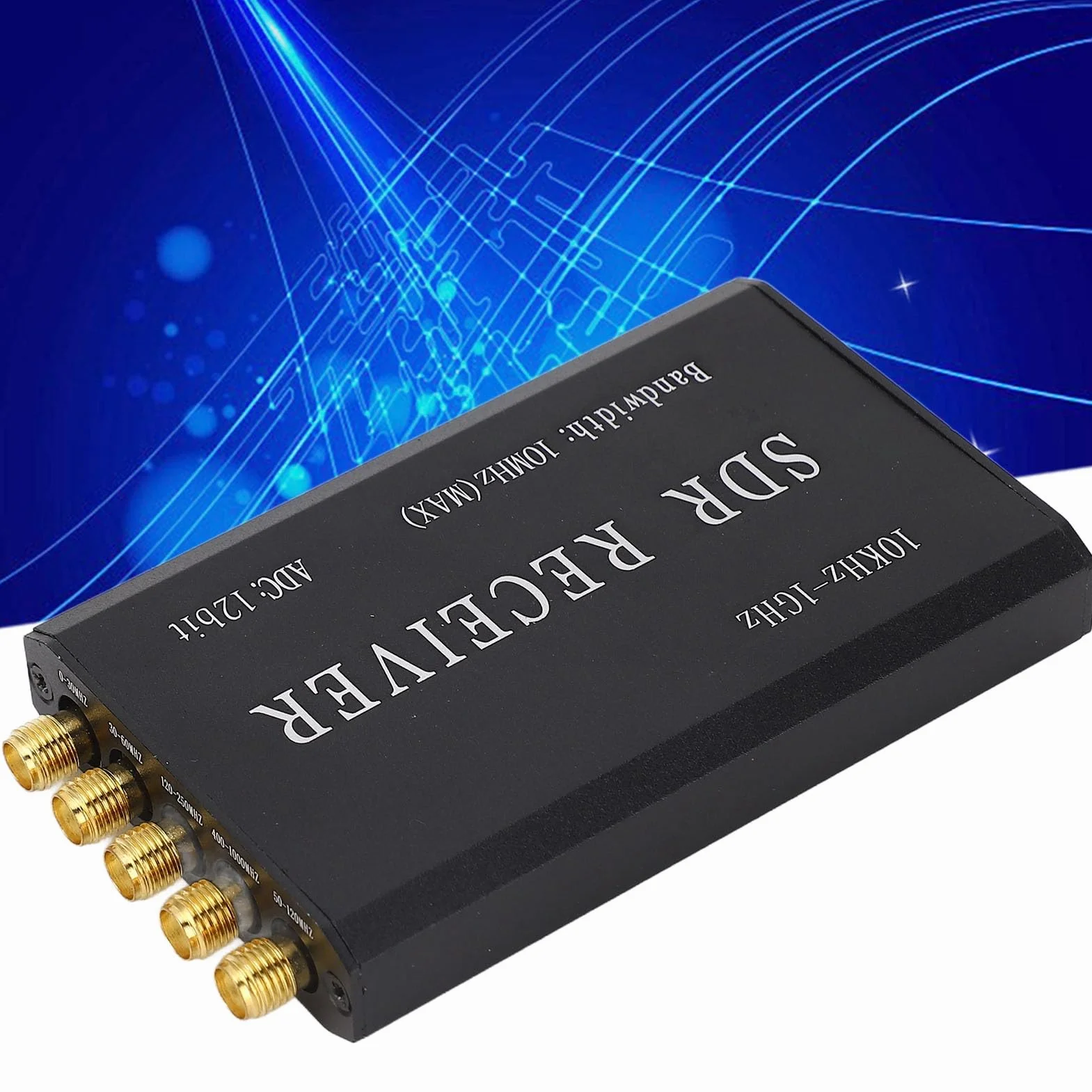 Récepteur SDR 12bit Récepteur Radio Défini par Logiciel Simplifié Module de Réception Radio en Alliage D'aluminium avec Câble USB