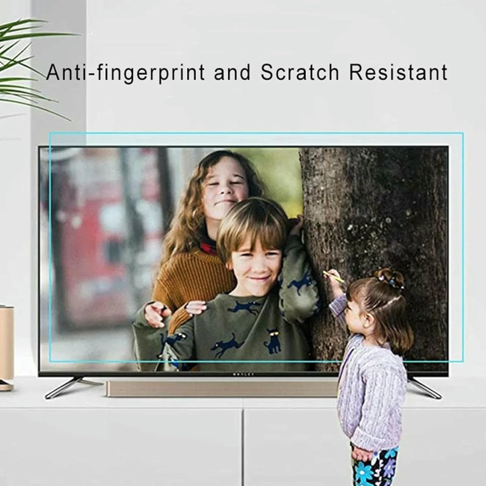 Film Anti-Éblouissement pour Téléviseur 32-55 Pouces, Protecteur d'Écran TV Givré, Filtre Anti-Lumière Bleue UV