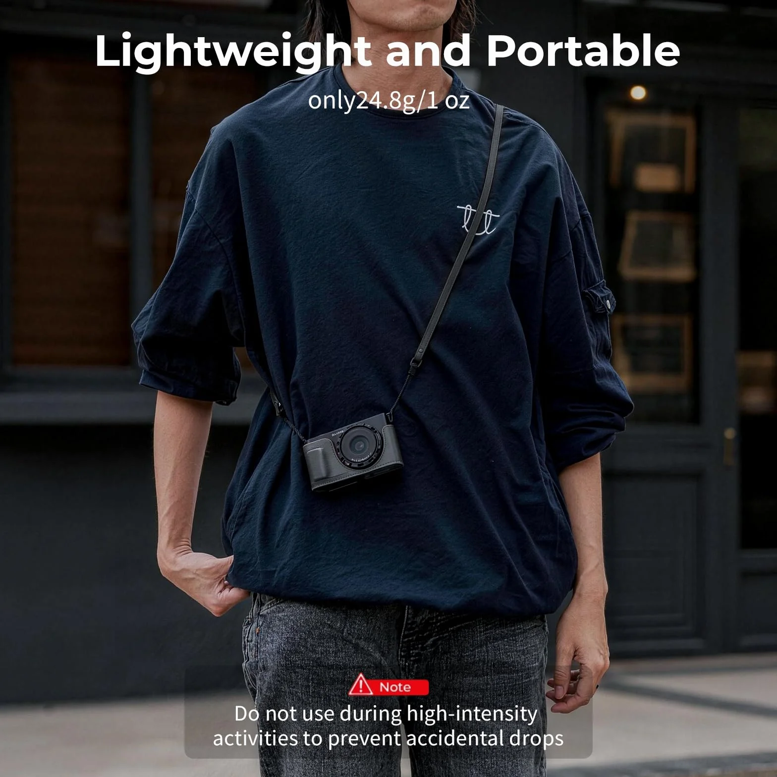 SMALLRIG Bandoulière à Dégagement Rapide pour Ricoh série GR, Portable et Protectrice, pour Sony ZV-1 II/ZV-1 / ZV-1F, pour Canon G7 X Mark III, Coques de Téléphone pour iPhone série 17, Noire -5686