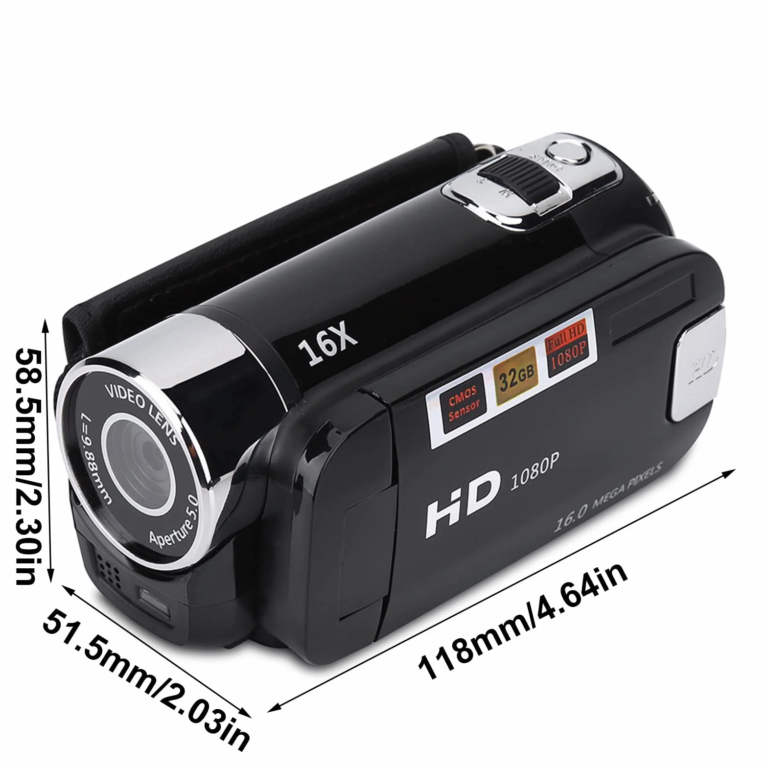 Cscope Caméscope Numérue Haute Définition 16X Full HD Caméra Vidéo DV