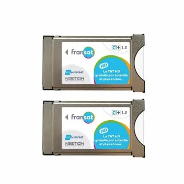 Pack de 2X MODULES PCMCIA FRANSAT CI+ Dernière Version 1.3 Carte PC7 Récepteur TV