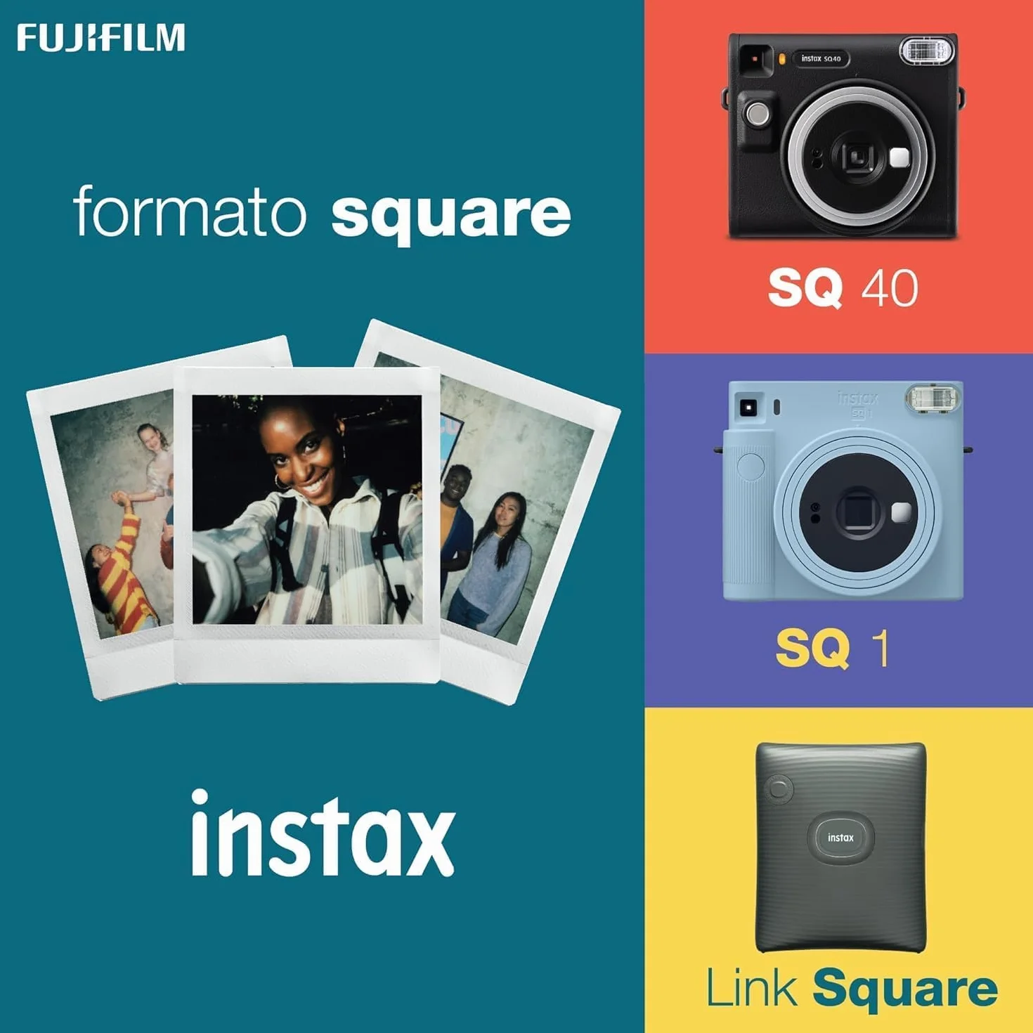 instax Square Link Smartphone Photo Printer, Ash White