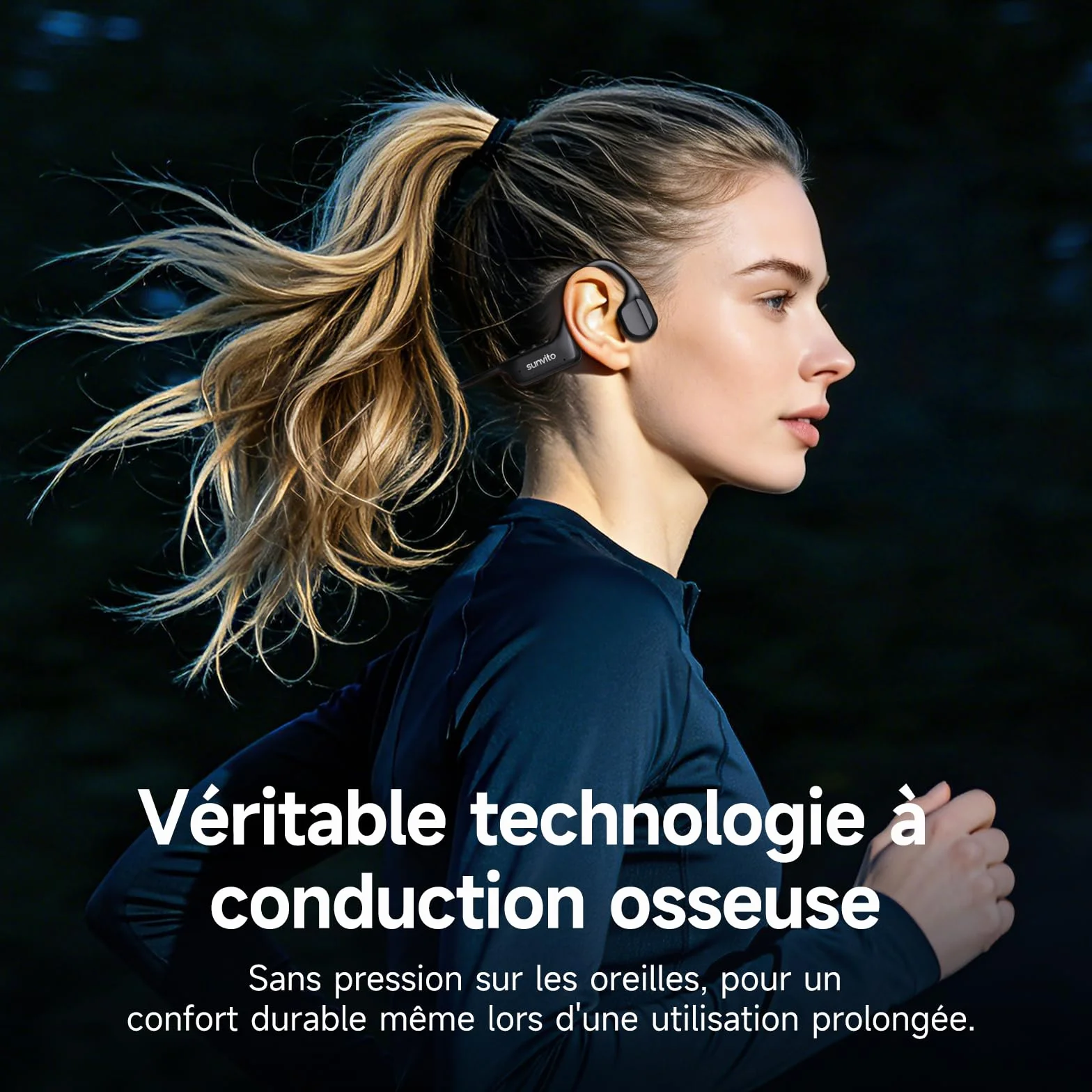 Casque Conduction Osseuse Bluetooth 6.1, Écouteurs sans Fil Open Ear, Recharge Rapide USB-C, IPX7 Étanche, Casque Sport pour Running, Cyclisme, Fitness et Entraînement