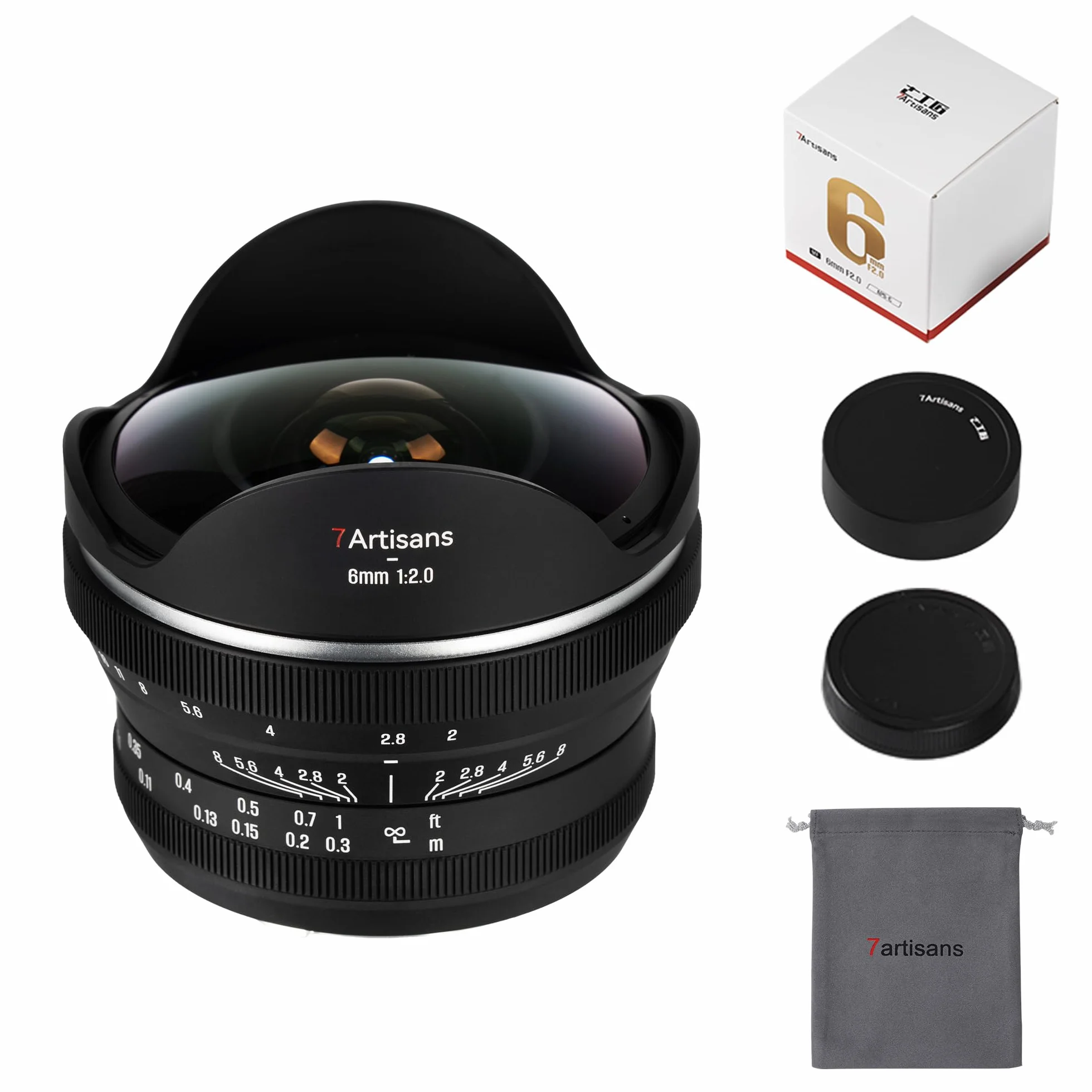7artisans 6 mm F2.0 Objectif Fisheye Ultra Grand-Angle APS-C 220° àmise au Point Manuelle, Compatible avec Les appareils Photo Hybrides Nikon à Monture Z (ZFC, Z50, Z30)