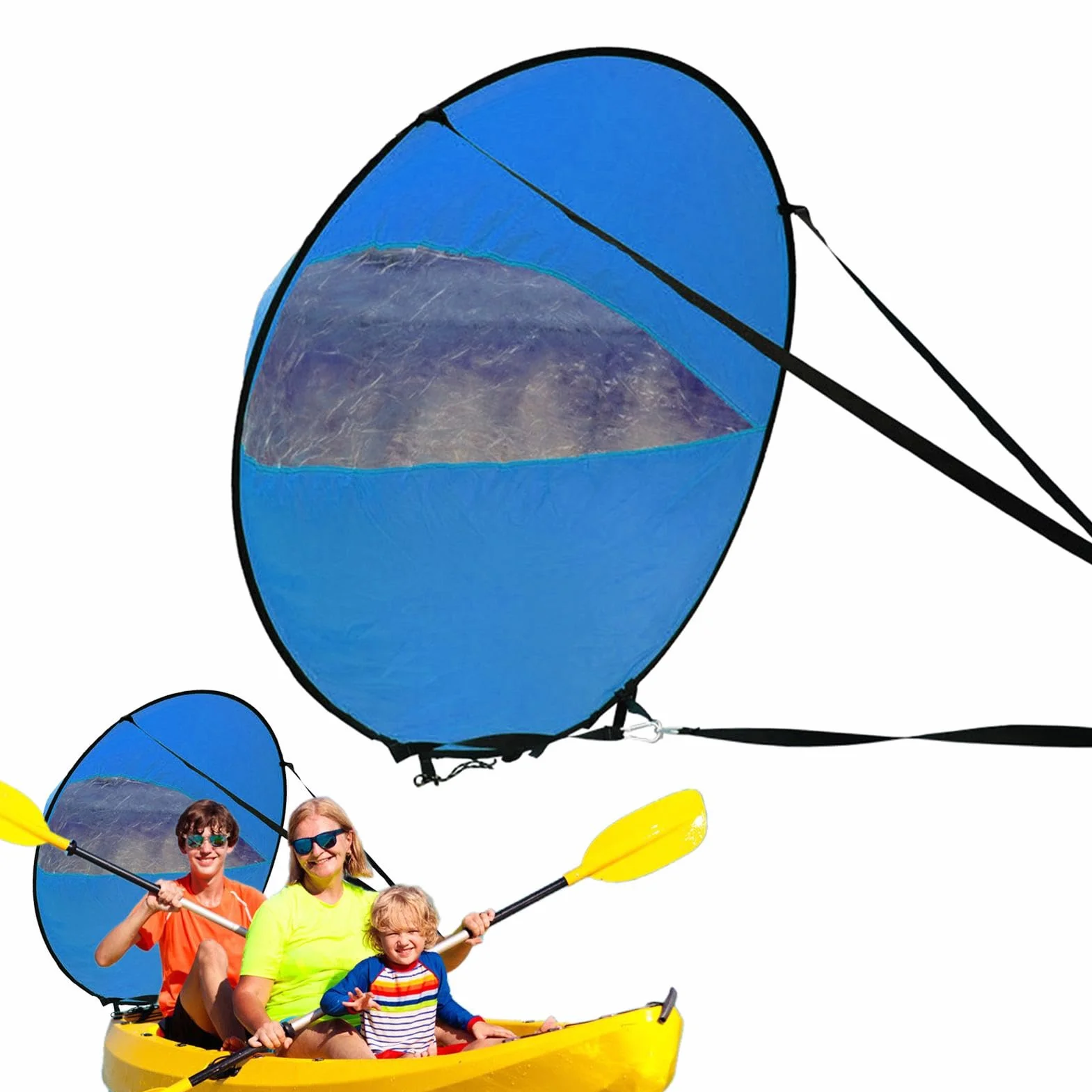 Voile à vent pour kayak pliable | Accessoire de voile de planche à voile pour pagaie