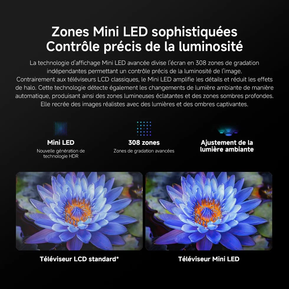 XIAOMI TV S Mini 55 2025 QLED 55 cali Mini LED Dolby Vision Atmos 144Hz 1200 nitów
