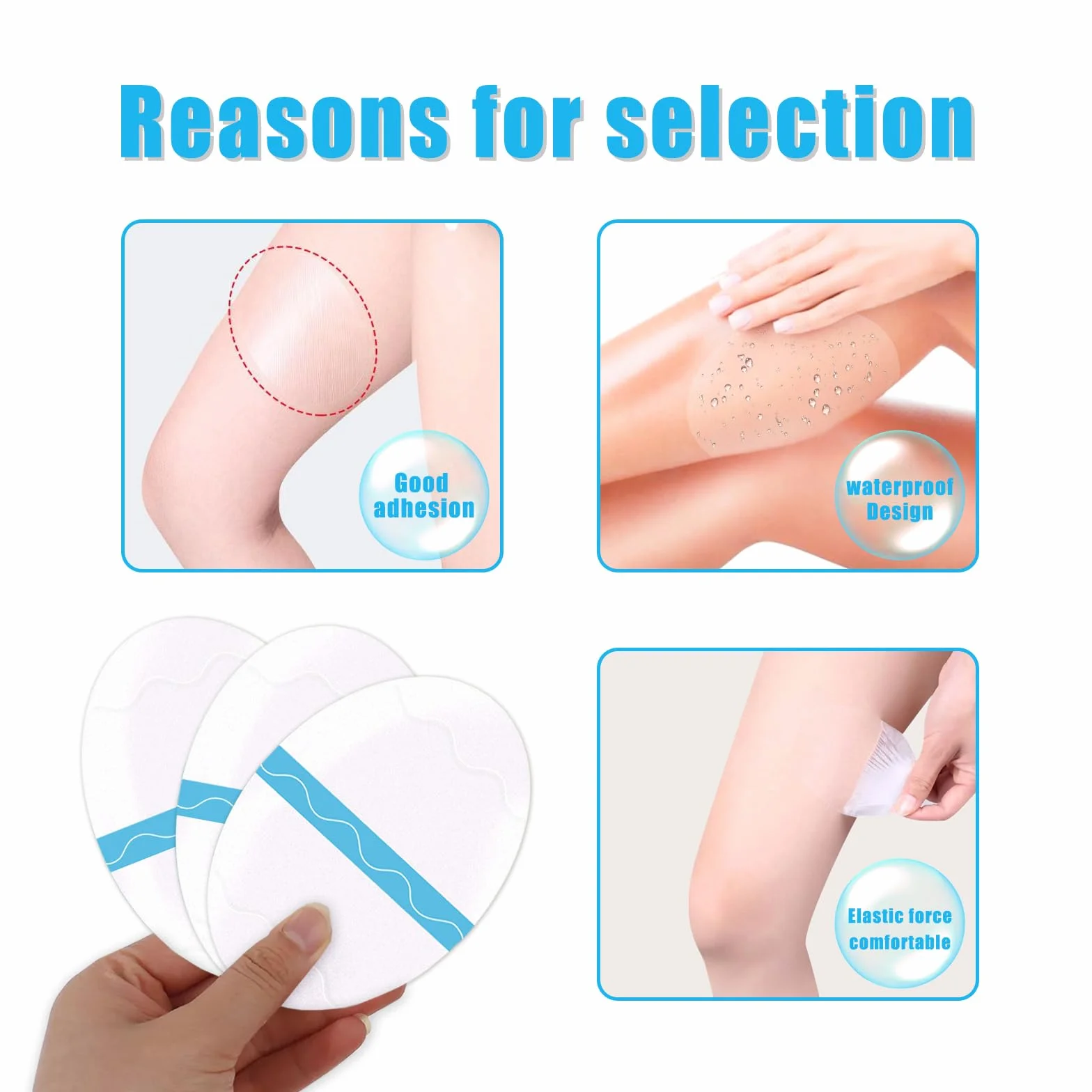 Patch de Cuisse Anti-frottements 20 Pâte Autocollant Protection Invisible Sport Course
