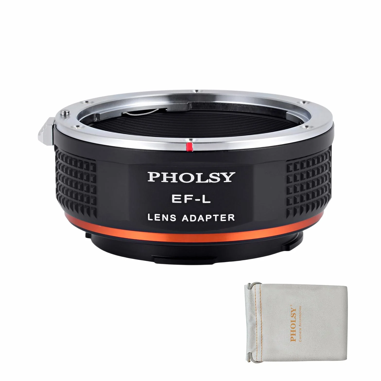PHOLSY Bague d'adaptation Mise au Point Manuelle pour objectifs Canon EOS EF EF-S Mount et Appareil Photo Boîtier Leica L Mount Compatible avec Leica SL2, SL2-S, CL, TL2, Lumix S5, S1, BS1H, FP, FP L