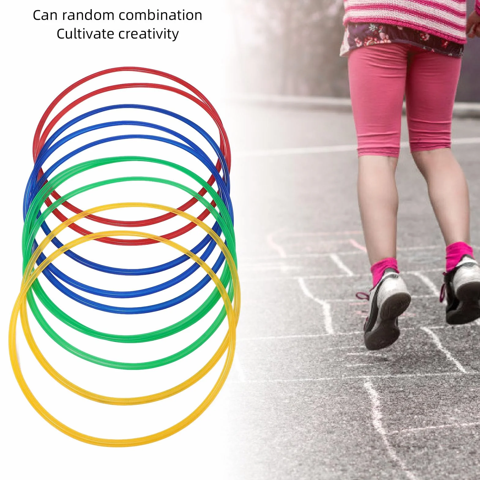 Alomejor Ensemble Cerceaux Entraînement Sensoriel Enfants Coordination Main-Pied