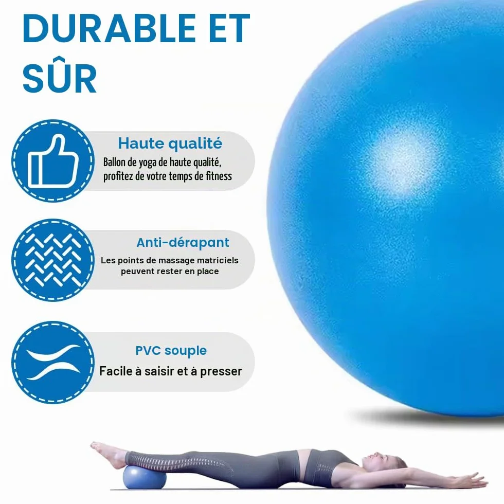 HIKPACKER Lot de 3 ballons de gymnastique et Pilates 20 cm avec paille gonflable