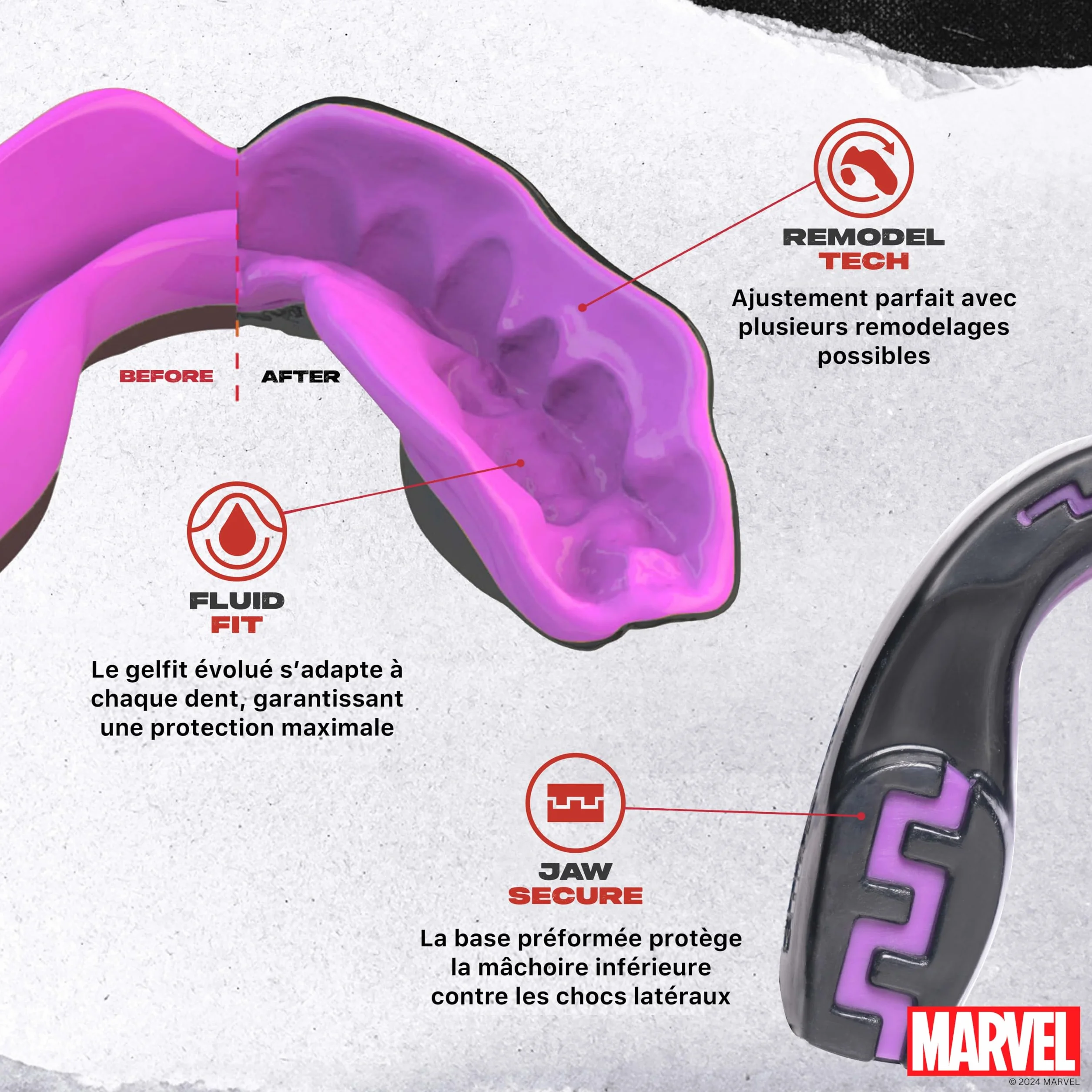 Marvel Black Panther Protège-Dents Sport Protection Intégrale MMA Rugby Boxe