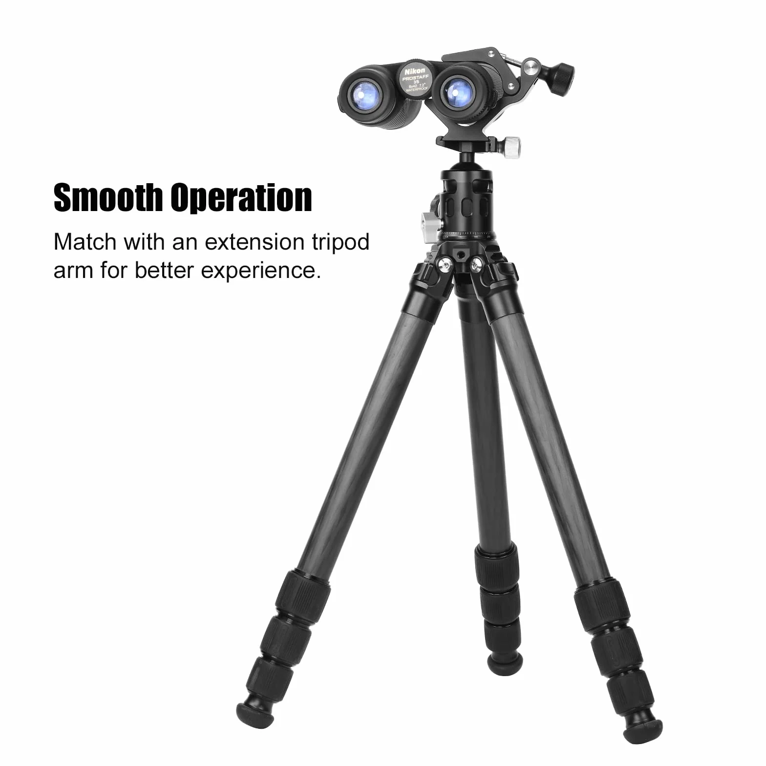 SUNWAYFOTO CC-09 Adaptateur de trépied Universel pour Jumelles avec Adaptateur Arca Swiss Compatible avec Tous Les trépieds 1/4 et 3/8