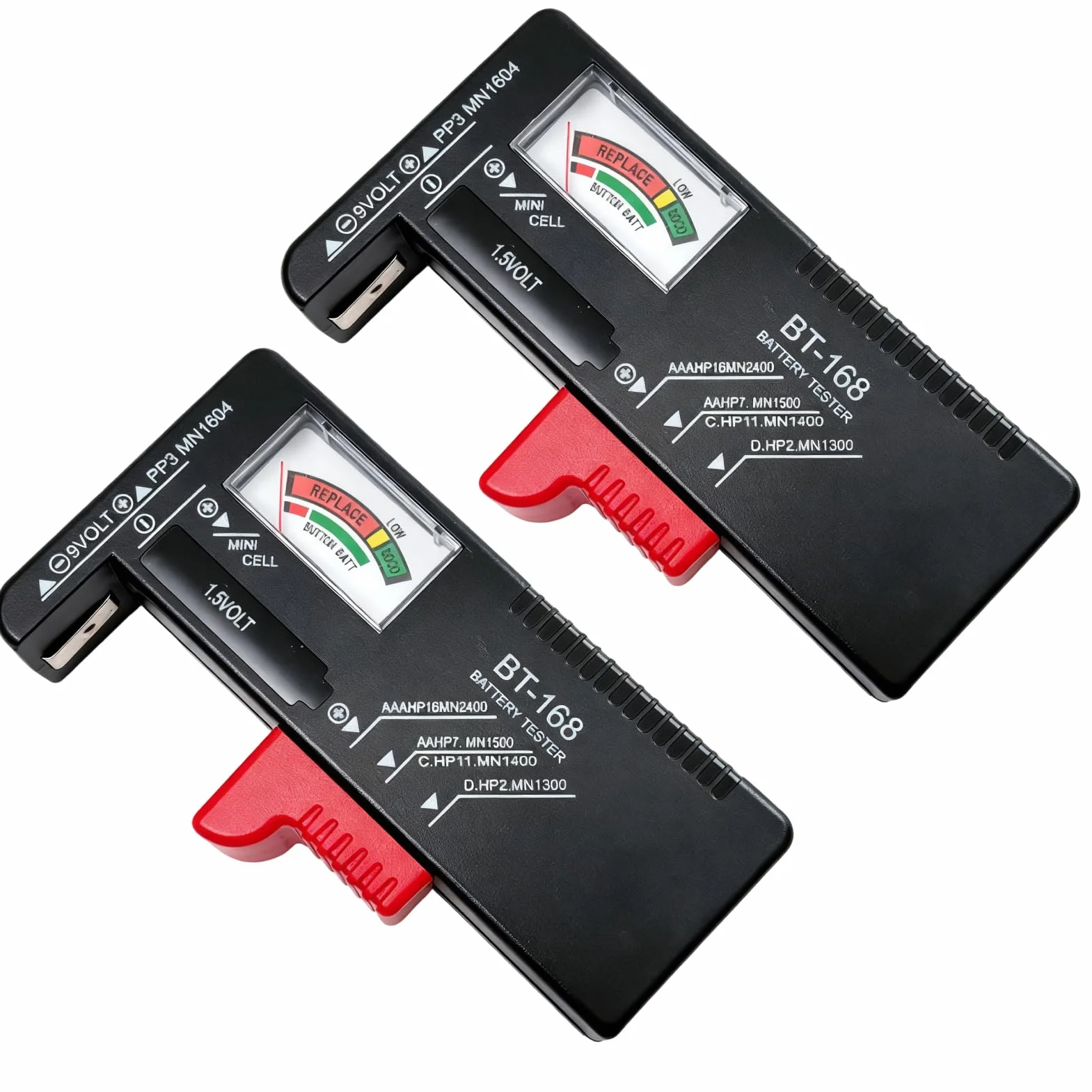 Testeur de Piles Universel pour AAA AA C D 9V et Piles à Bouton, Contrôleur de Tension de Batterie