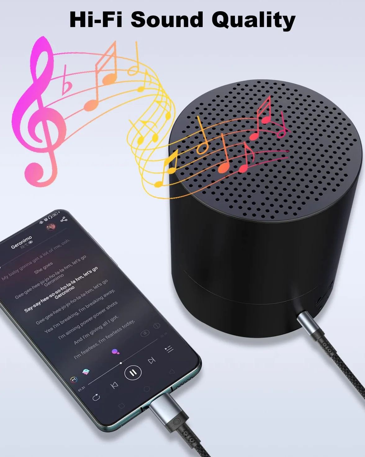 Câble USB C vers Jack 3.5mm 1M pour iPhone 16/15, Samsung S25 S24, Huawei, Xiaomi