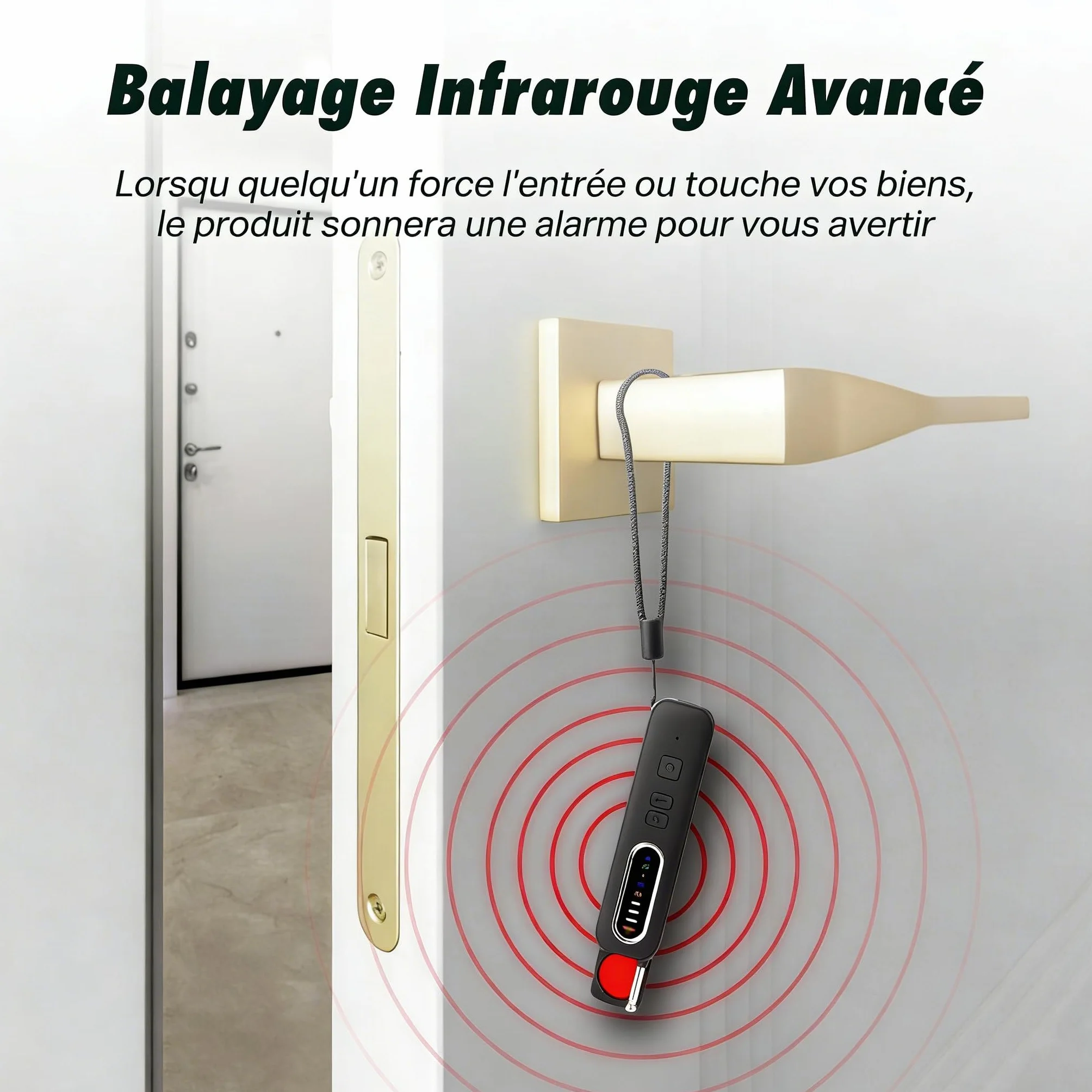 Détecteur de Caméra Cachée 6 en 1 Detecteur Micro Espion Anti-Espion Bug Détecteur GPS Tracker pour Bureau, Hôtel, Maison, Alarme de Sécurité