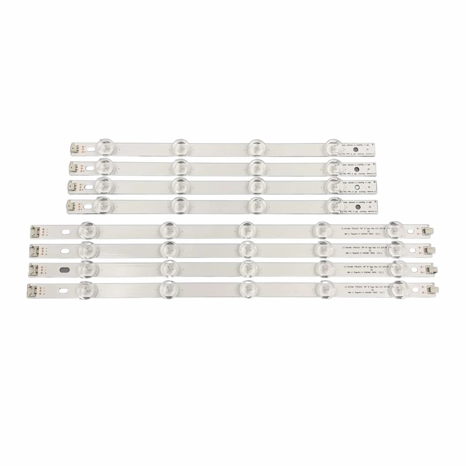 TILEZE 1 lot = 8 pièces (4A + 4B) barre de rétroéclairage LED pour TV HC390DUN-VCFP1-21X 39LN5400 39LA6200 convient pour LG Innotek POLA 2.0 POLA2.0 39" A/B Type
