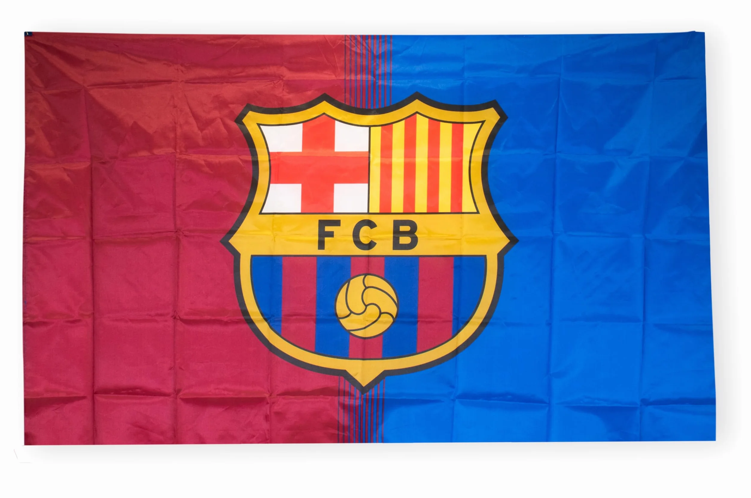 Drapeau officiel de Barcelone 1,5 x 0,9 m – Bannière de football en polyester pour supporters Barca