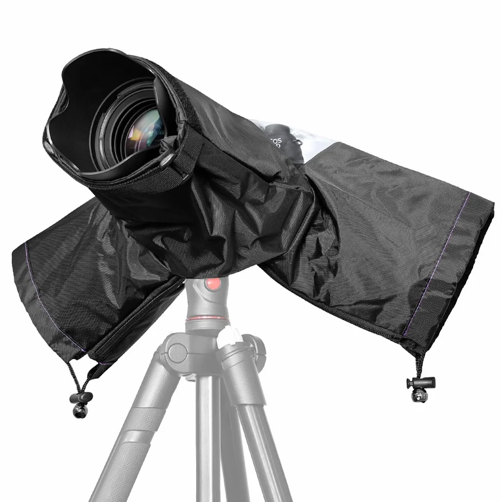 JZK Caméra Couverture Anti-Pluie Protecteur Étanche Housse pour appareils Photo Reflex numériques DSLR + Lens Total jusqu'à 32cm de Longueur, Canon, Nikon, Sony, Olympus, Panasonic, etc