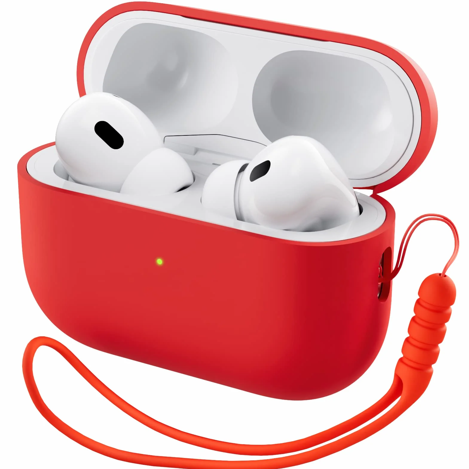 ORNARTO Coque pour AirPods Pro 2 (2022) en Silicone, Protection Antichoc - Rouge