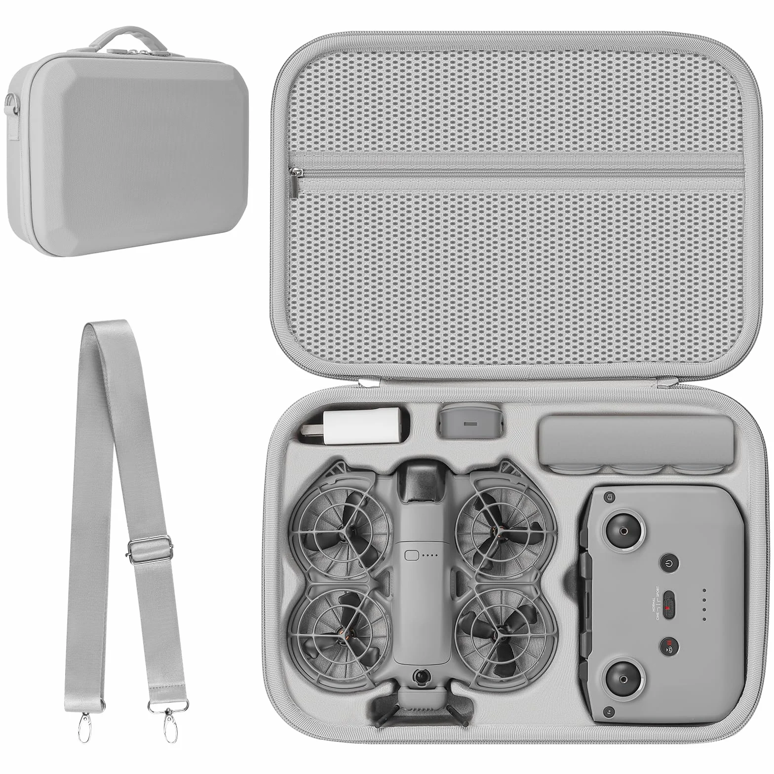 Étui Case pour DJI Neo 2 Sac, Sacoche pour DJI Neo 2 Fly More Combo Accessoires Housse, pour Manette RC-N3/Batterie Neo2 Transport Boîte de Voyage, pour Rangement Drone
