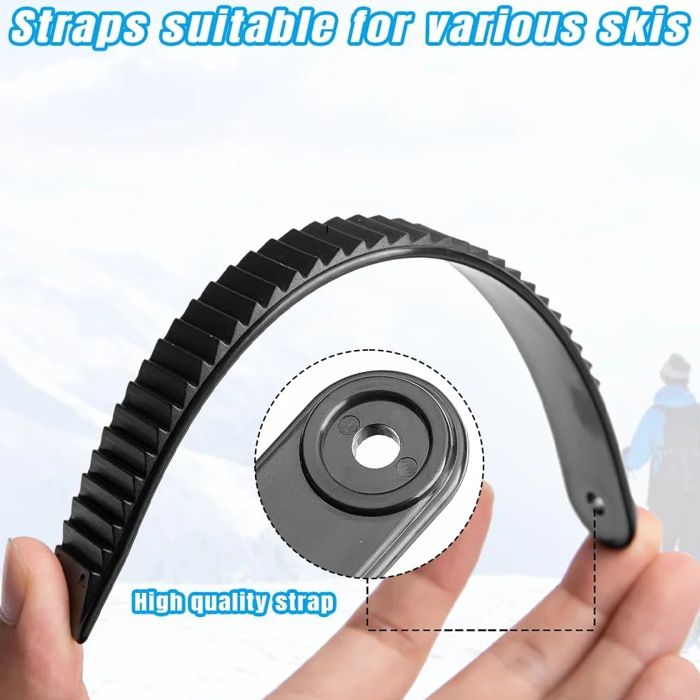 Snowboard Binding Straps en Plastique Ski Sangle de Fixation D'échelle Rechange de Cheville 6 Pièces