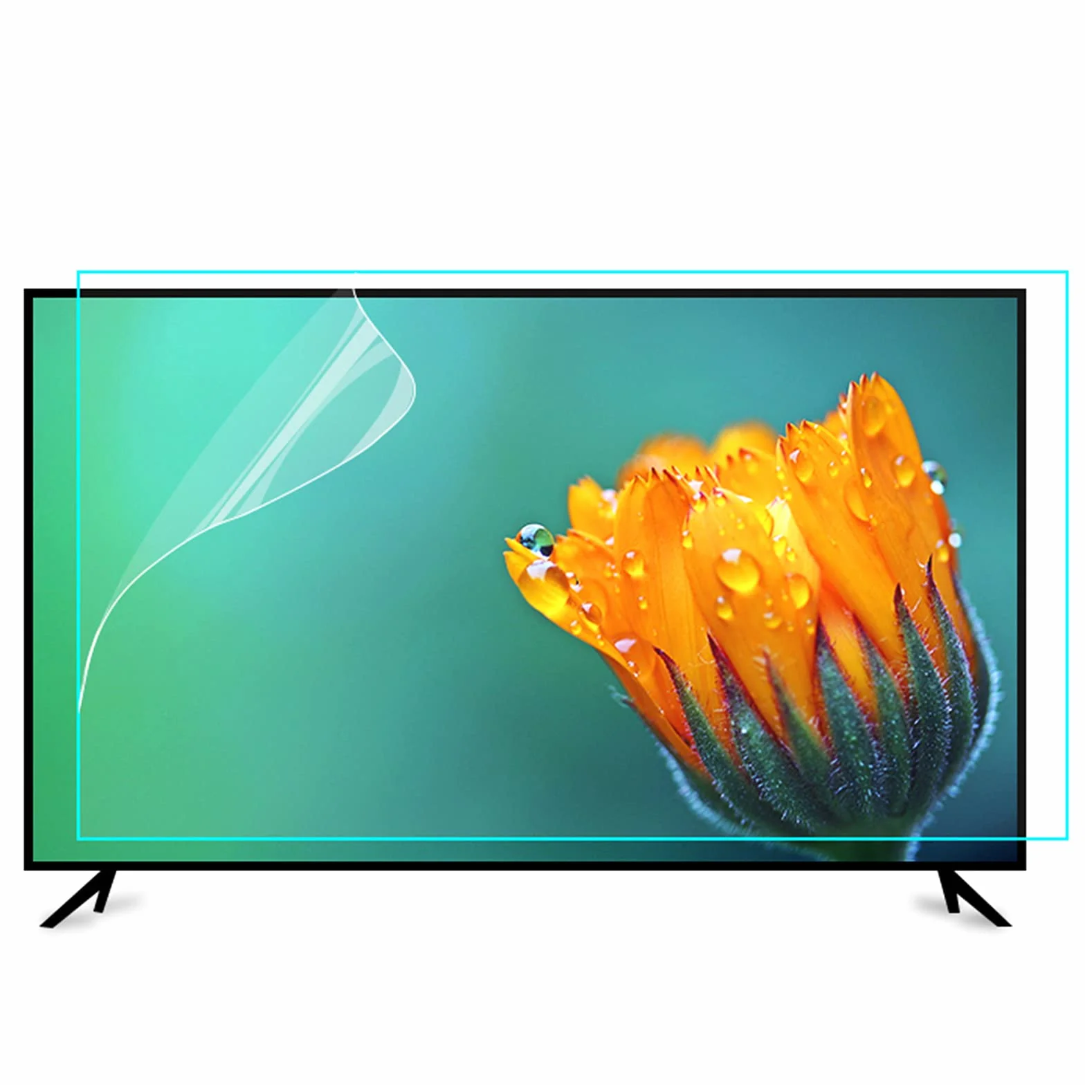 Film Mat antireflet et Anti-Casse pour téléviseur 40-75 Pouces, Protection d'écran LCD LED OLED QLED, 65 Pouces, 1440 x 809