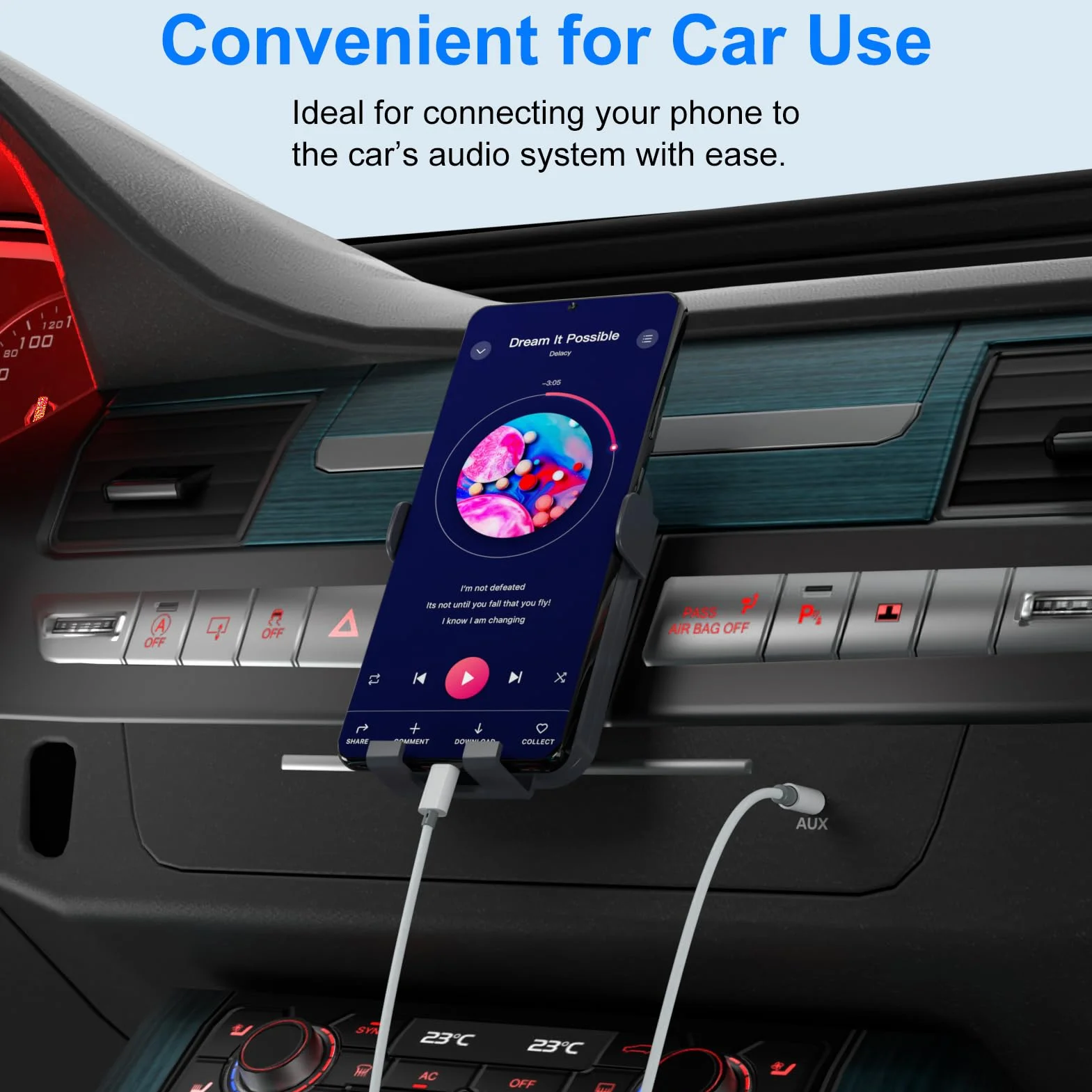 DAC USB-C à 3,5 mm pour iPhone 16/15 Pro Max, Galaxy S24/S23/S22 Ultra - Câble Audio Blanc