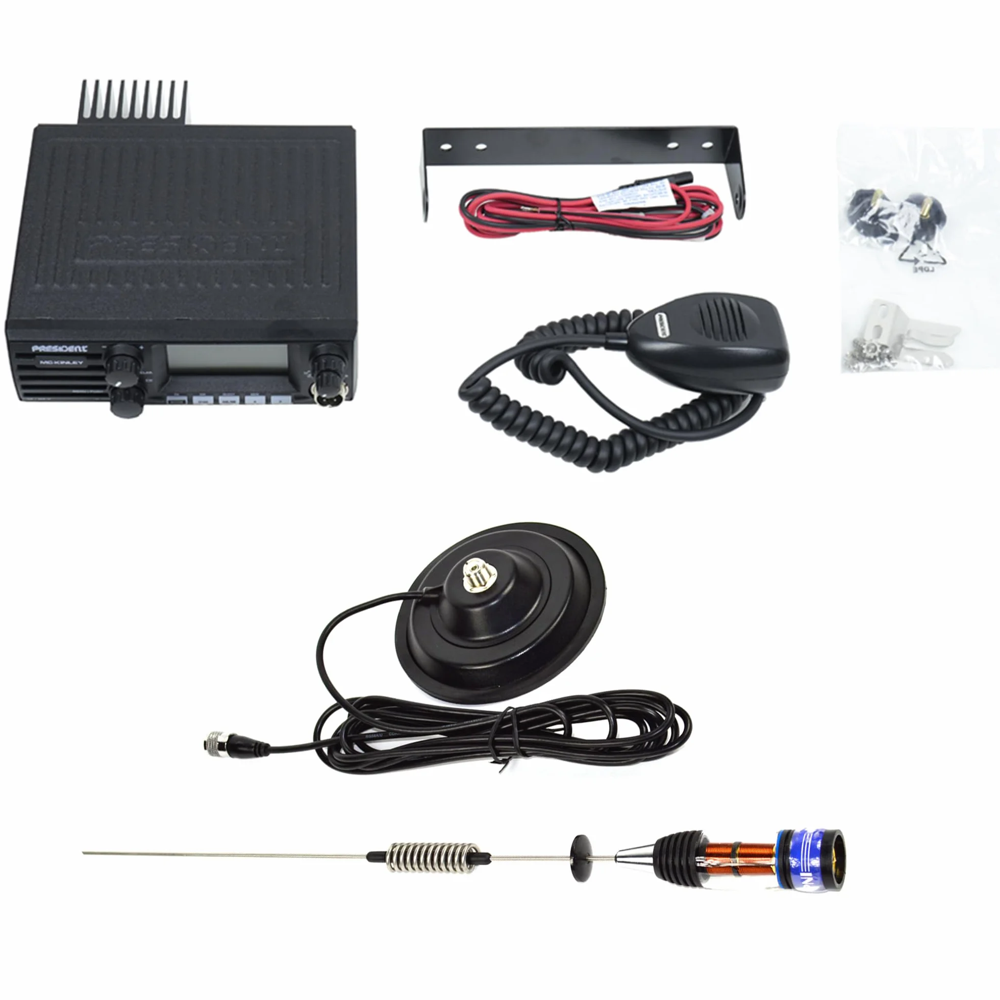 Président MC Kinley ASC AM FM LSB CB Radio Kit + PNI ML70 Antenne 70cm 26-30MHz 200W