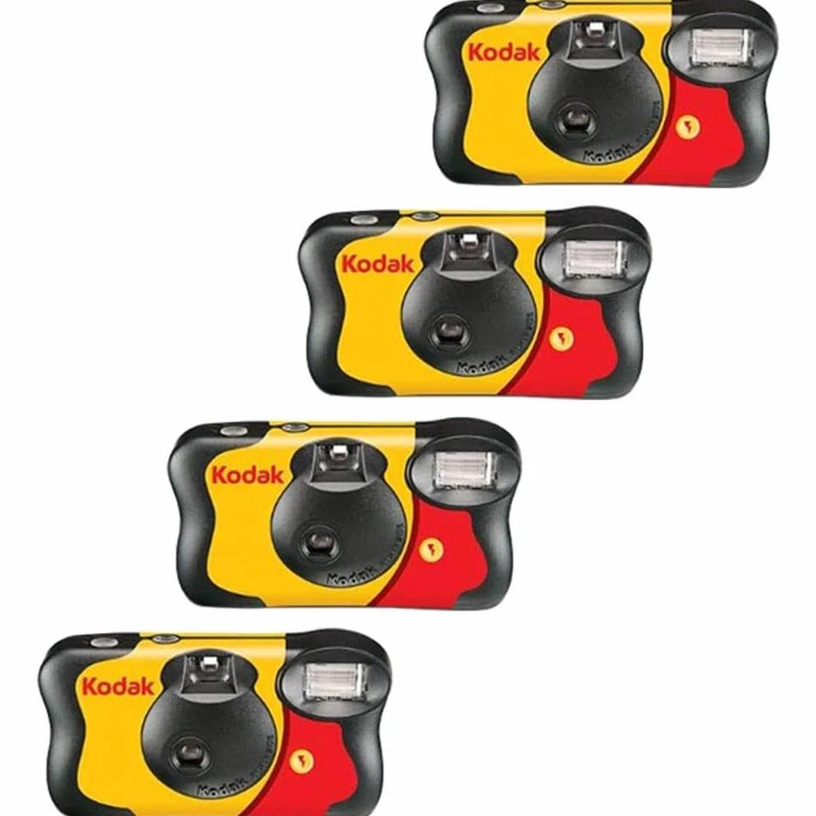 FunSaver Lot de 4 appareils Photo jetables avec Flash 800 ISO
