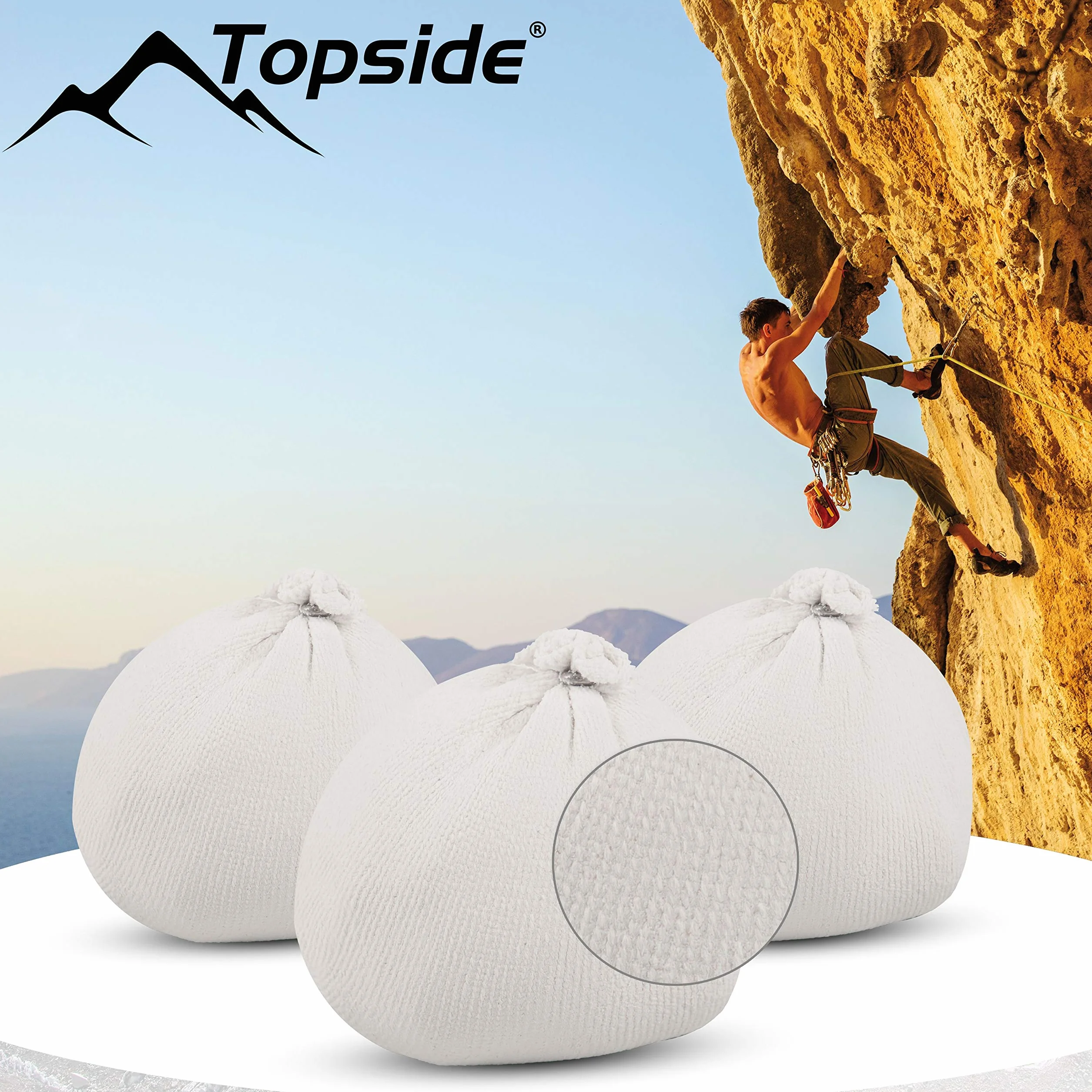 TOPSIDE Boule de Magnésie Chalk Ball pour Escalade Crossfit Gymnastique