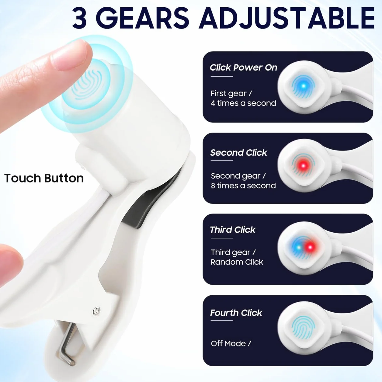 jojofuny Clicker d'écran automatique pour téléphone : clicker d'écran USB pour téléphone portable pour diffusion en direct – Applicateur automatique universel de clic de doigt pour les jeux, le