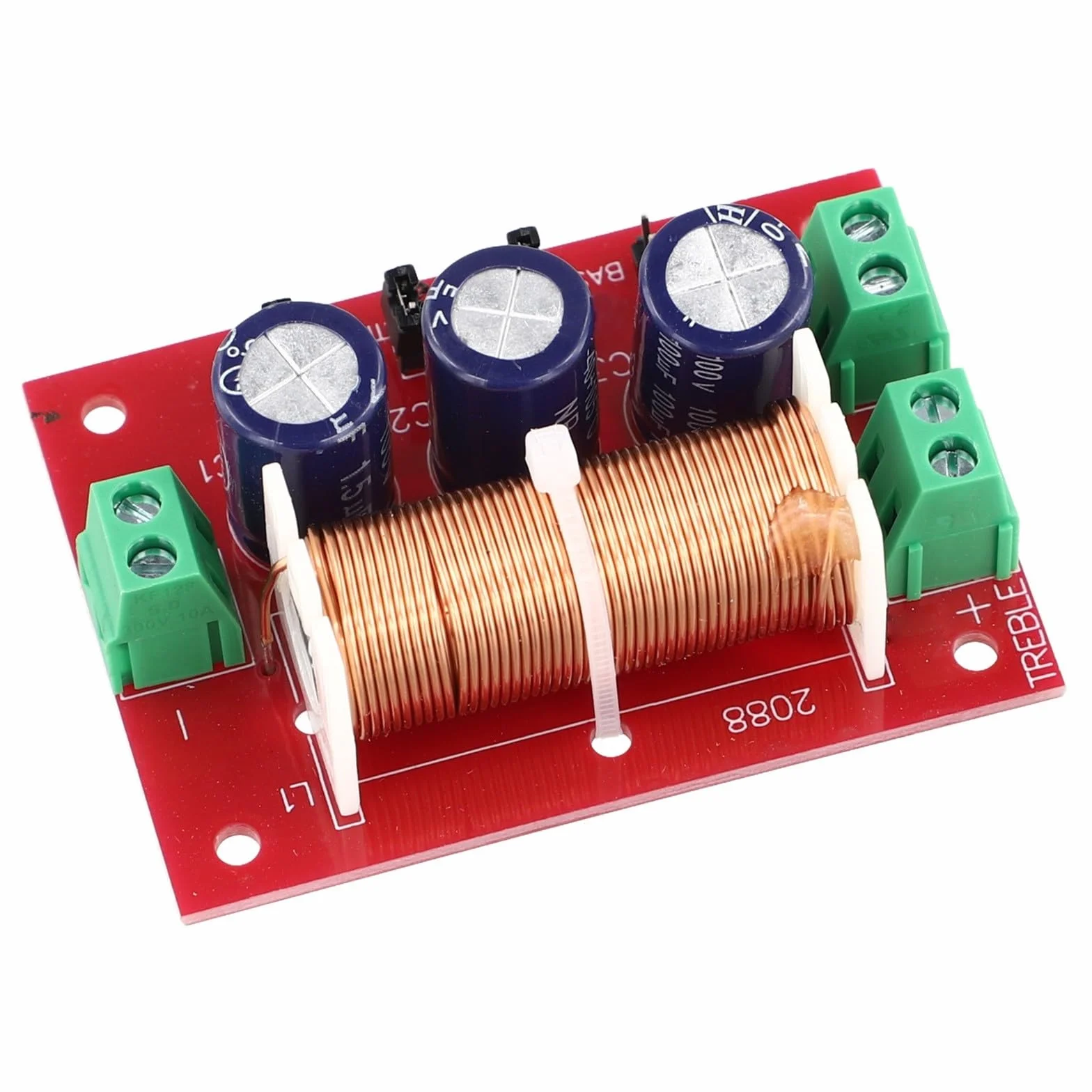 Filtre croisé haute capacité 400 W facilitant un contrôle précis du son sur les variations d'impédance