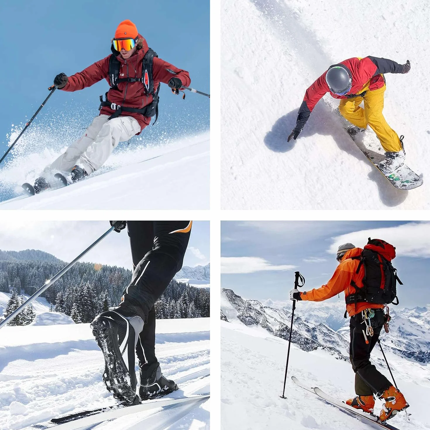 Pack de Farts cires biologiques pour Ski, Snowboard - 200 g (50 g x 4)