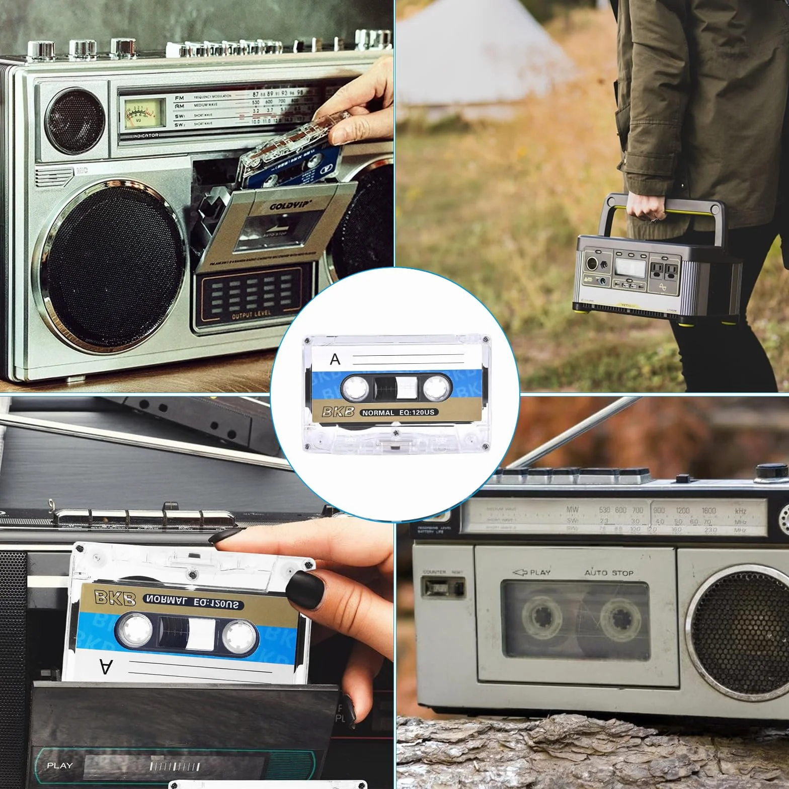 Cassettes audio vides 90 min, lot de 10, faible bruit pour enregistrements