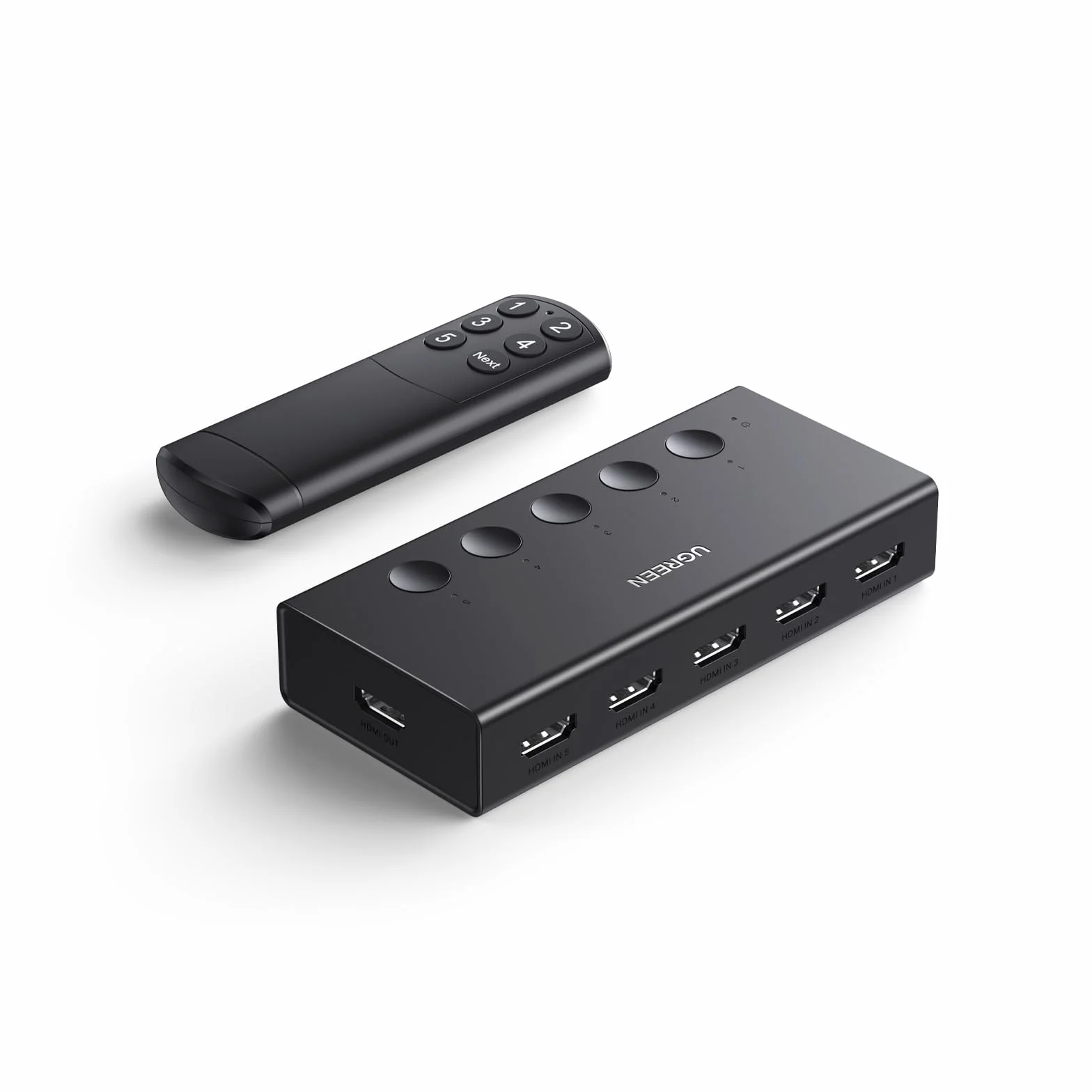 UGREEN HDMI Switch 4K 60Hz 5 Entrées 1 Sortie Commutateur HDMI 3D HDR CEC avec Télécommande IR Compatible avec PS5 PS4 Switch 2 Xbox One 360 TV Stick Box Chromecast Lecteur Blu Ray DVD Projecteur HDTV