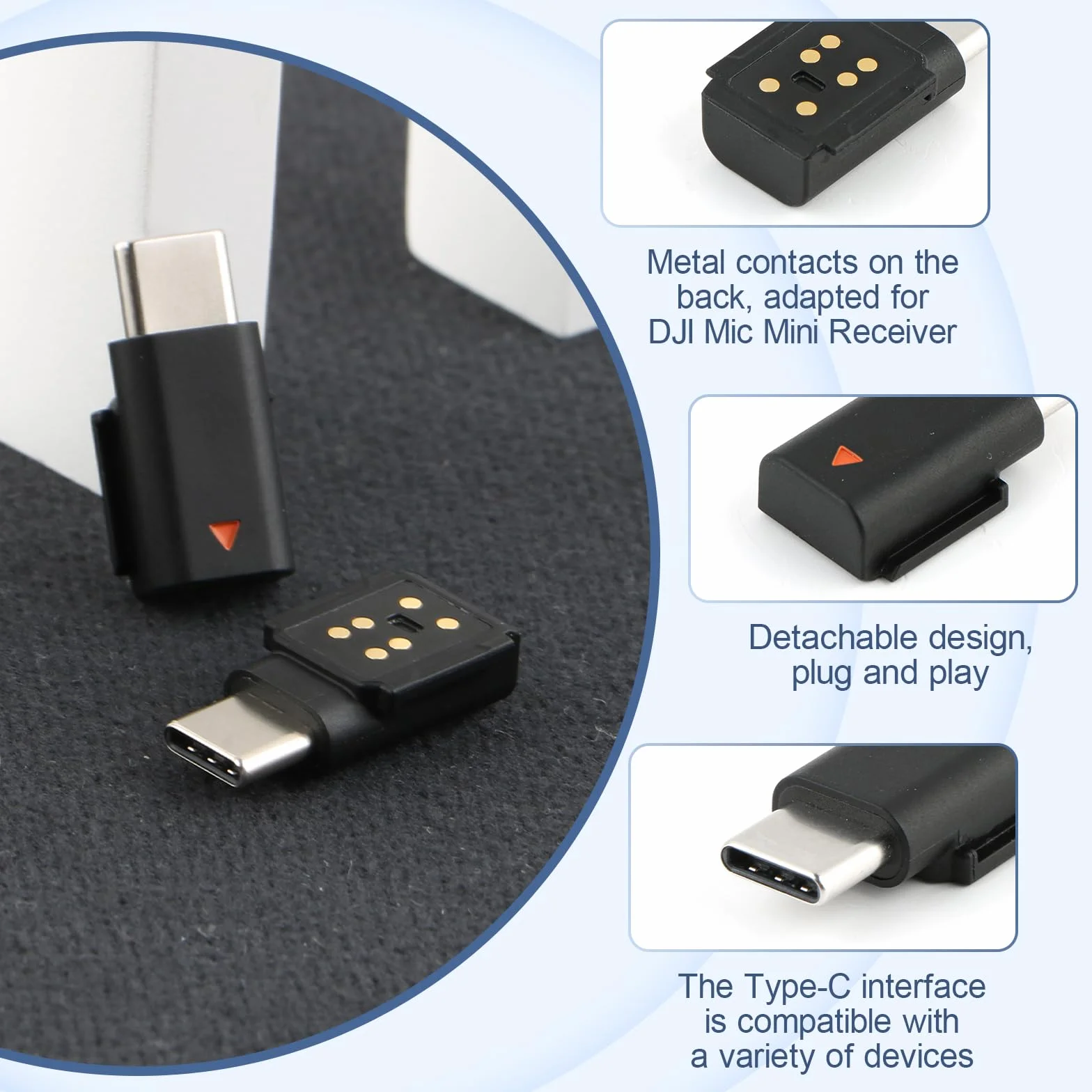 Adaptateur pour DJI Mic Mini Type-C