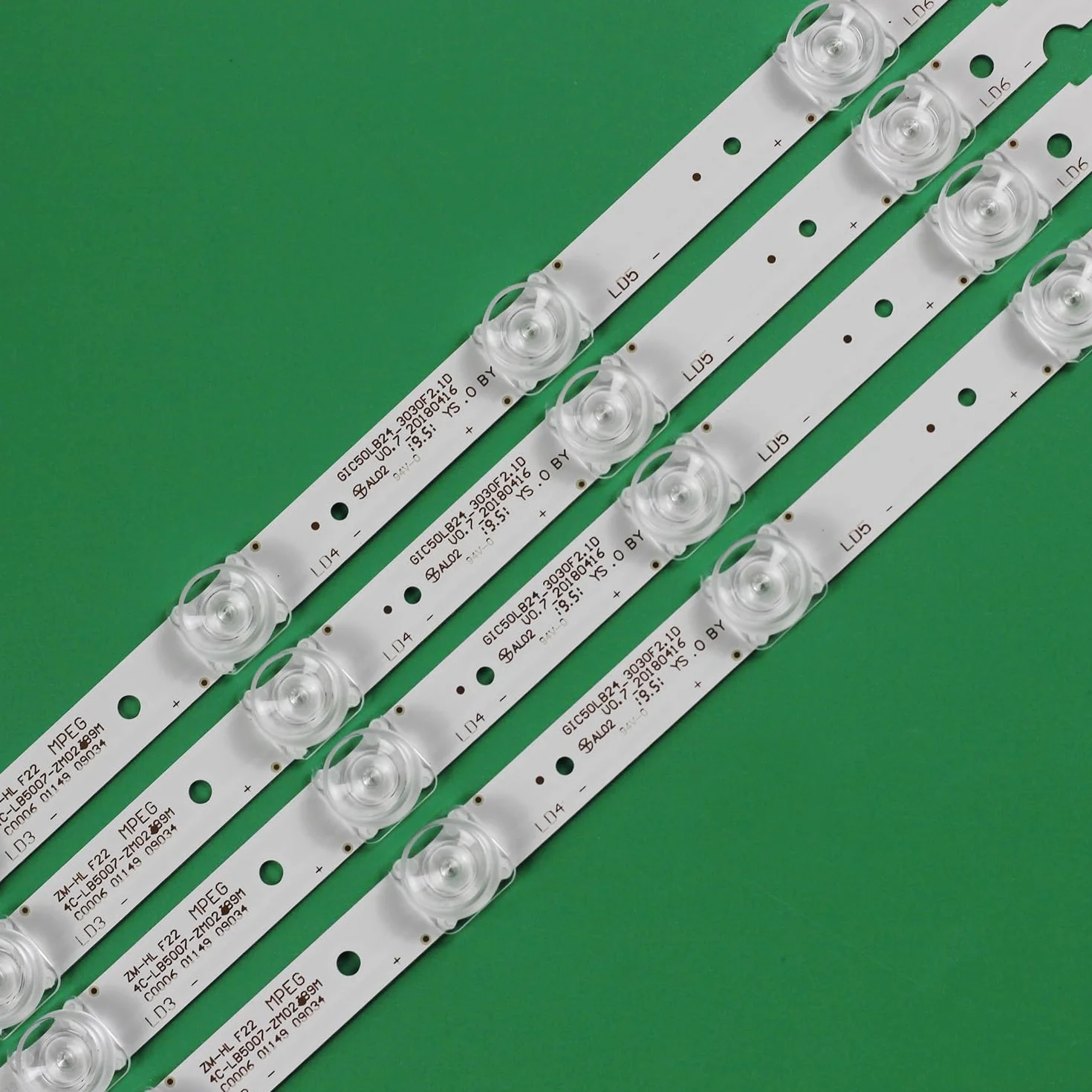 Barre LED 4 pièces/Ensemble adaptée for Thomson 50UD6306 50UD6406 LVU500UDEL 50P65US 50S421 50S423 50S425 LVU500NDL MD9W10 for TCL-5006-3030-4X7