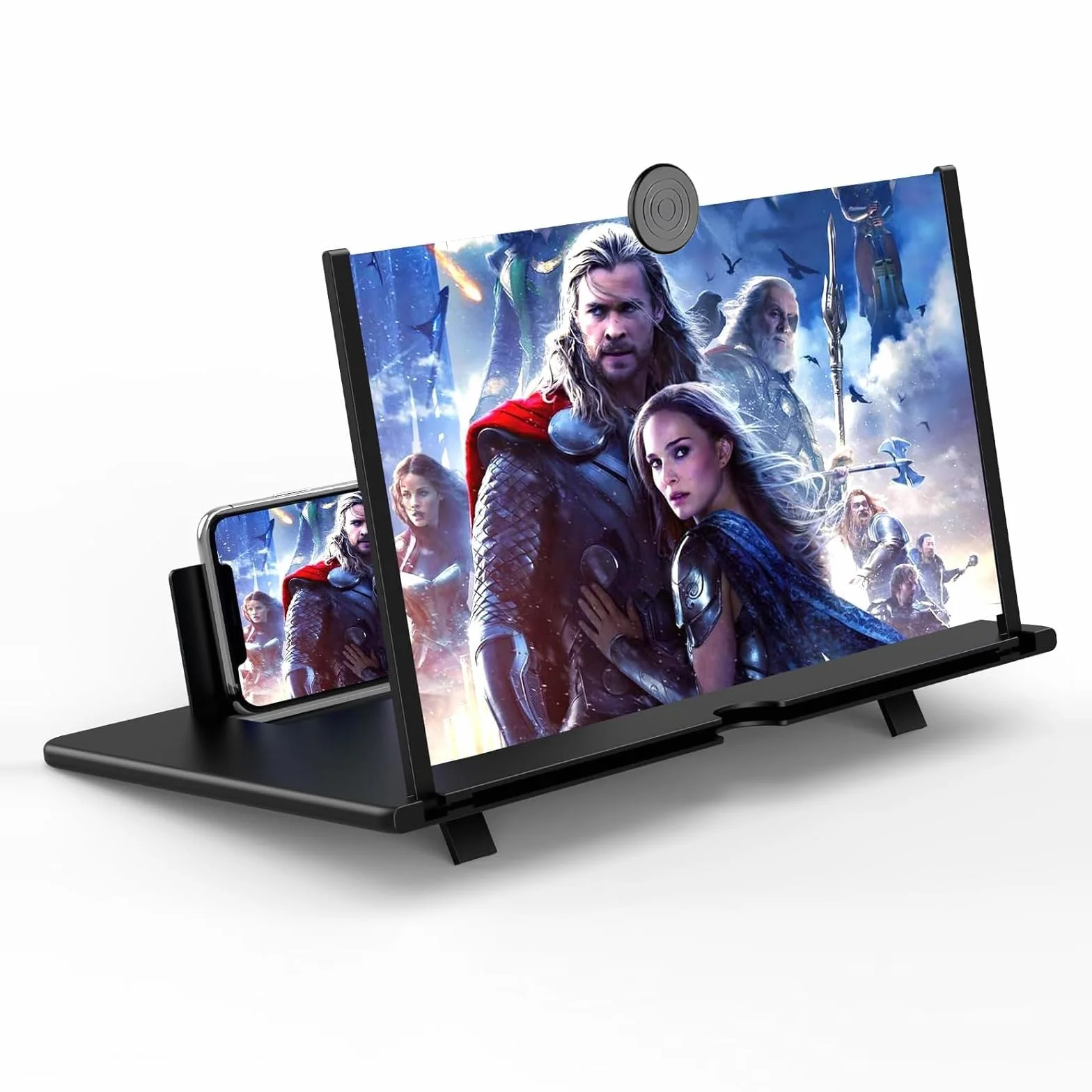 Agrandisseur ecran Telephone,14 Zoll Loupe téléphone Portable, HD Amplificateur d ecran, pour des Films et des vidéos,Jeux, loupe d' ecran pour Tous Les Smartphones (Noir)