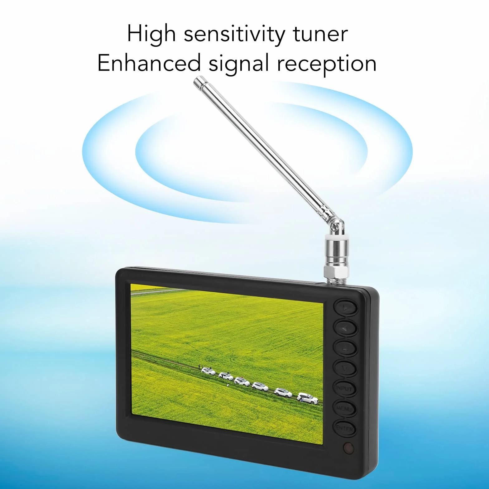 Zunate TV Numérique Portable HD 1080p 5 Pouces ATV Radio FM