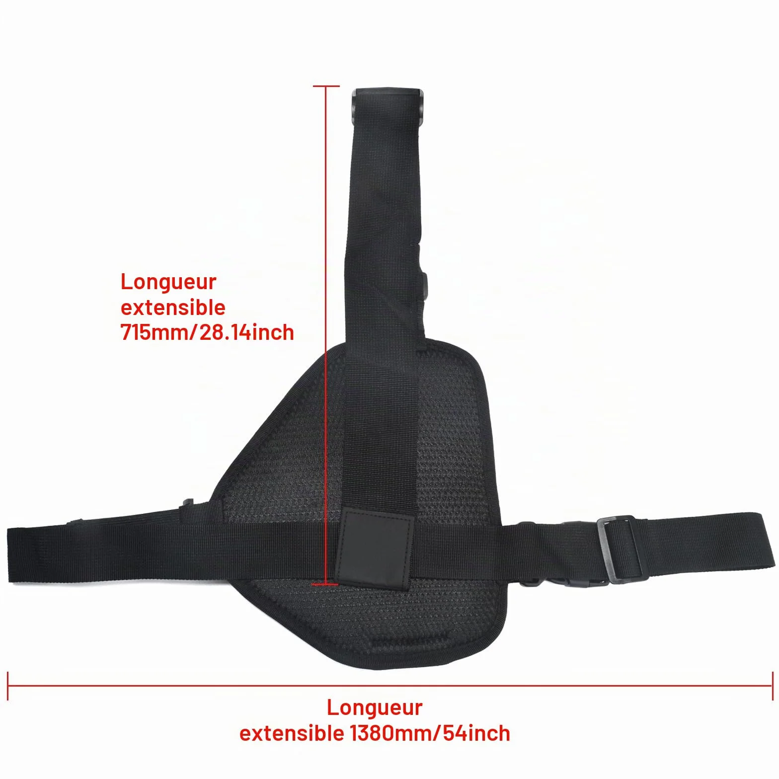 UAYESOK Harnais Poitrine Talkie Walkie, Porte Radio Police, Étui Harnais Tactique Portable Universel avec Sangle Sac Nylon Réglable pour Motorola Baofeng Icom Yaesu Midland President (Noir)