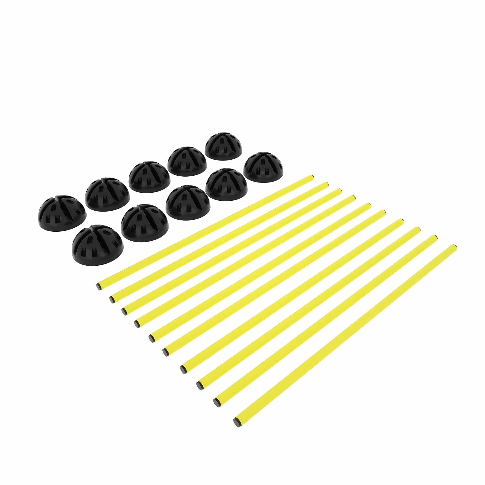 Agility Grid Lot de barres de saut pour entraînement conditionnel, 15 barres, 10 pieds, 10 clips