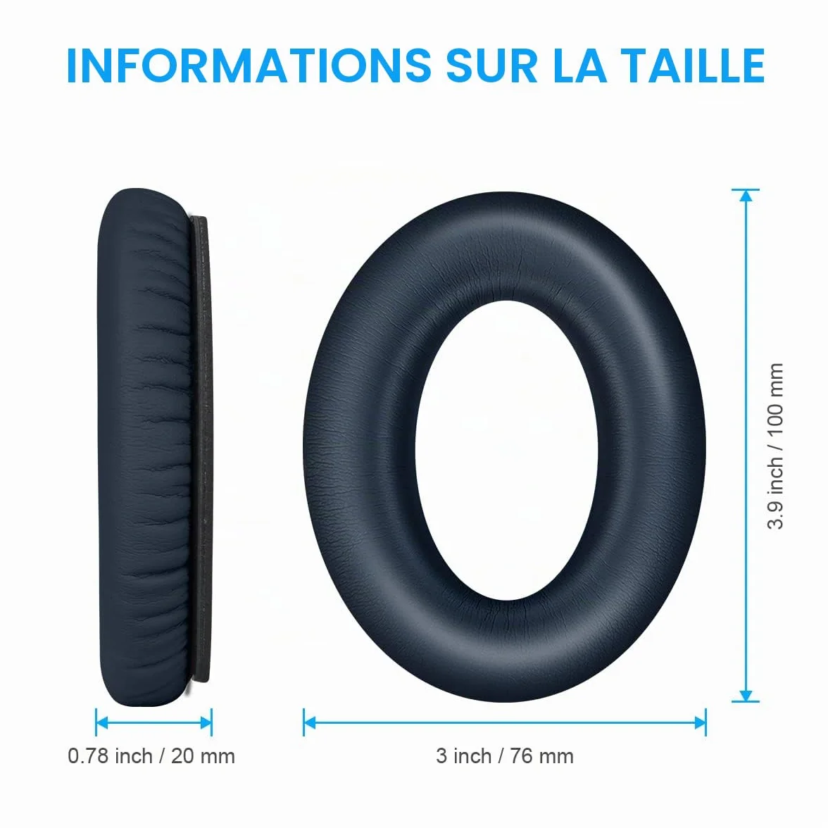 Ainiv Coussinets de Remplacement pour Casques Bose QC35 QC35 II Circum-Aural Bleu