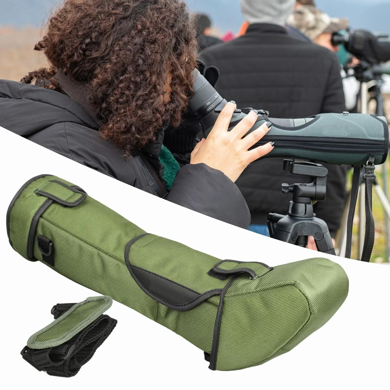 Étui pour télescope – Sac de voyage pour lunette d'observation de protection en nylon, solution de transport légère et polyvalente, bandoulière réglable | Protection sûre contre les chocs avec finitio