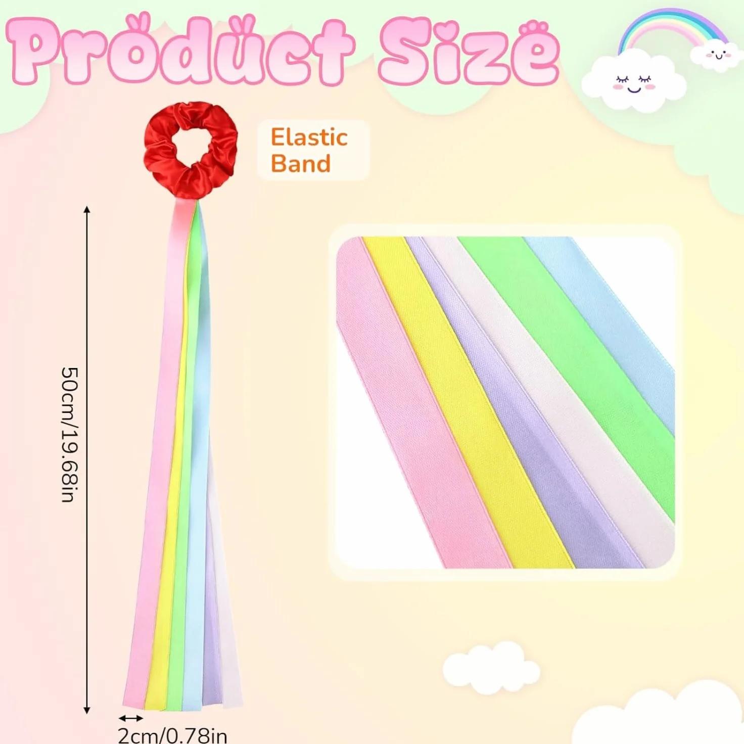 Lot de 12 bandes de danse arc-en-ciel - Bandes rythmiques pour poignet - Décoration de gymnastique pour enfants et adultes