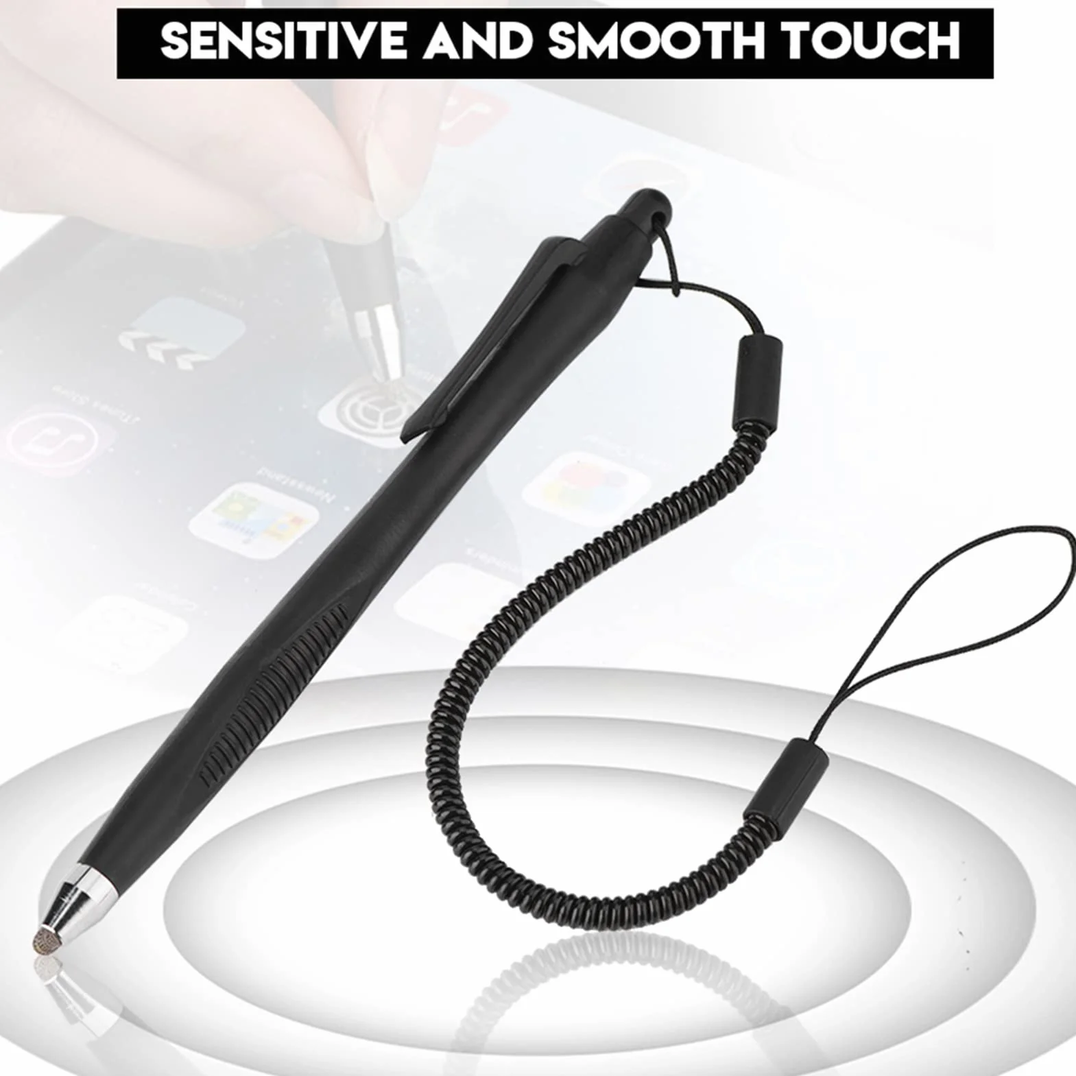 Stylet pour Écran Tactile Résistif 2 Pcs Stylet Résistif avec Cordon Rétractable pour Tablette de Téléphone PC, 12.6cm